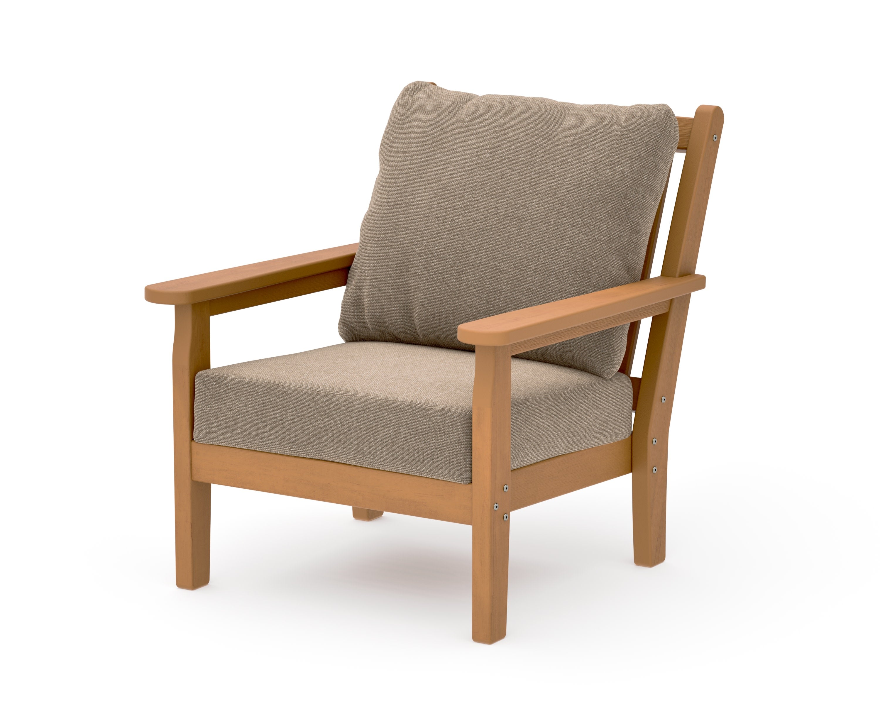 Chippendale Deep Seating Chair in Natural / Spiced Burlap