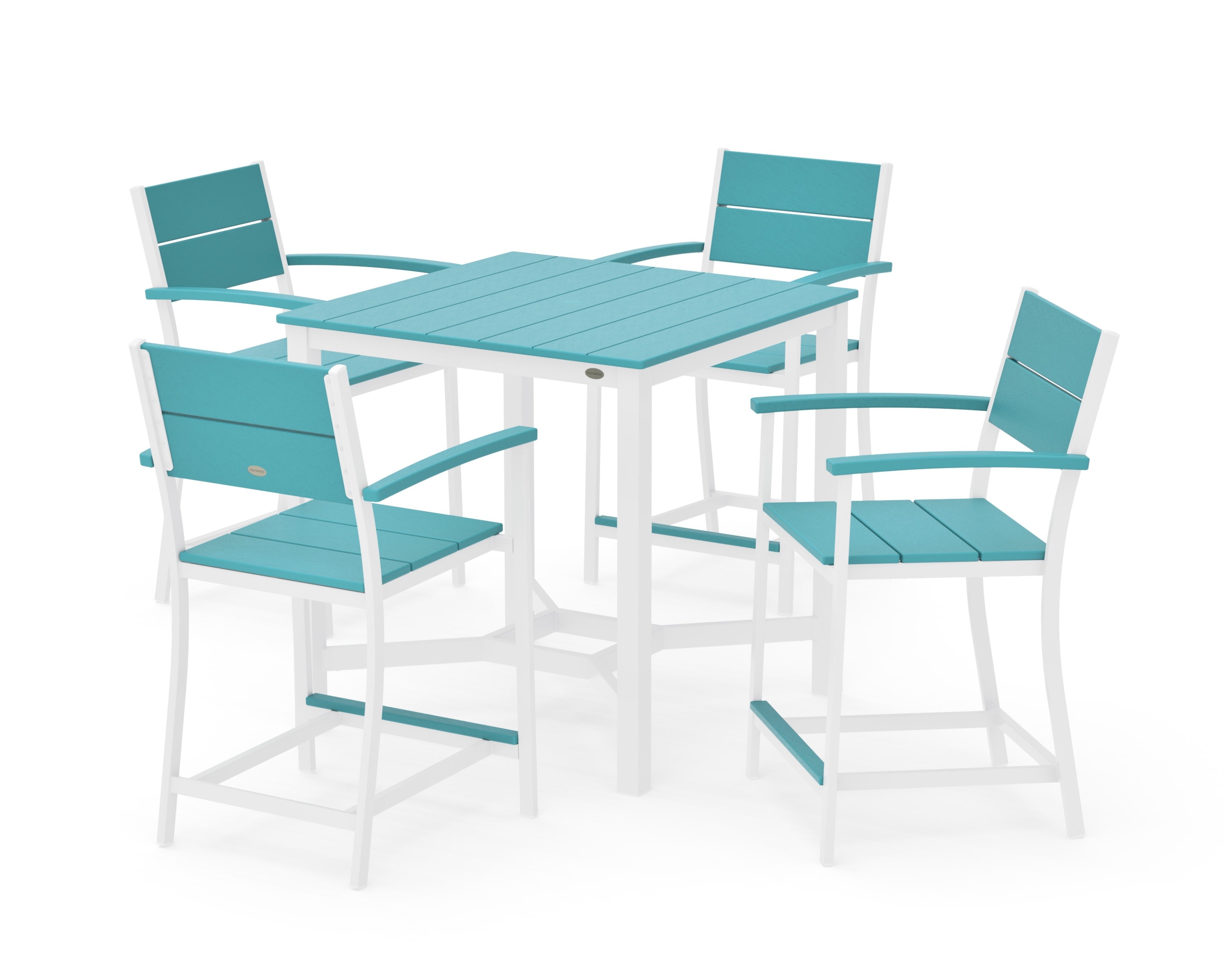 Main Street 5-Piece Counter Set in White / Aruba