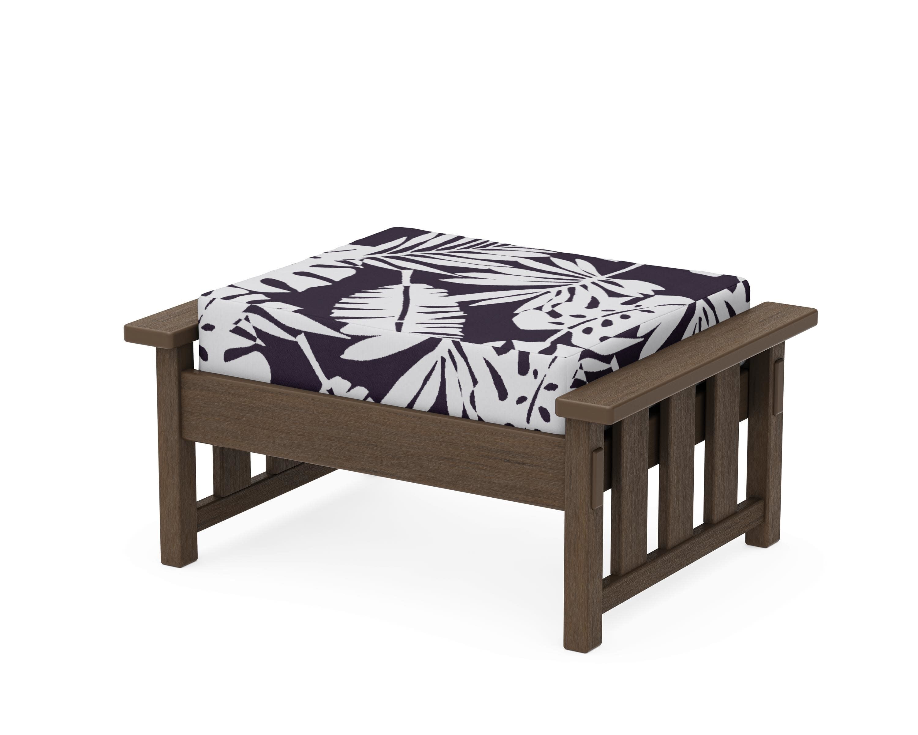 Acadia Deep Seating Ottoman in Kona / Leaf Navy