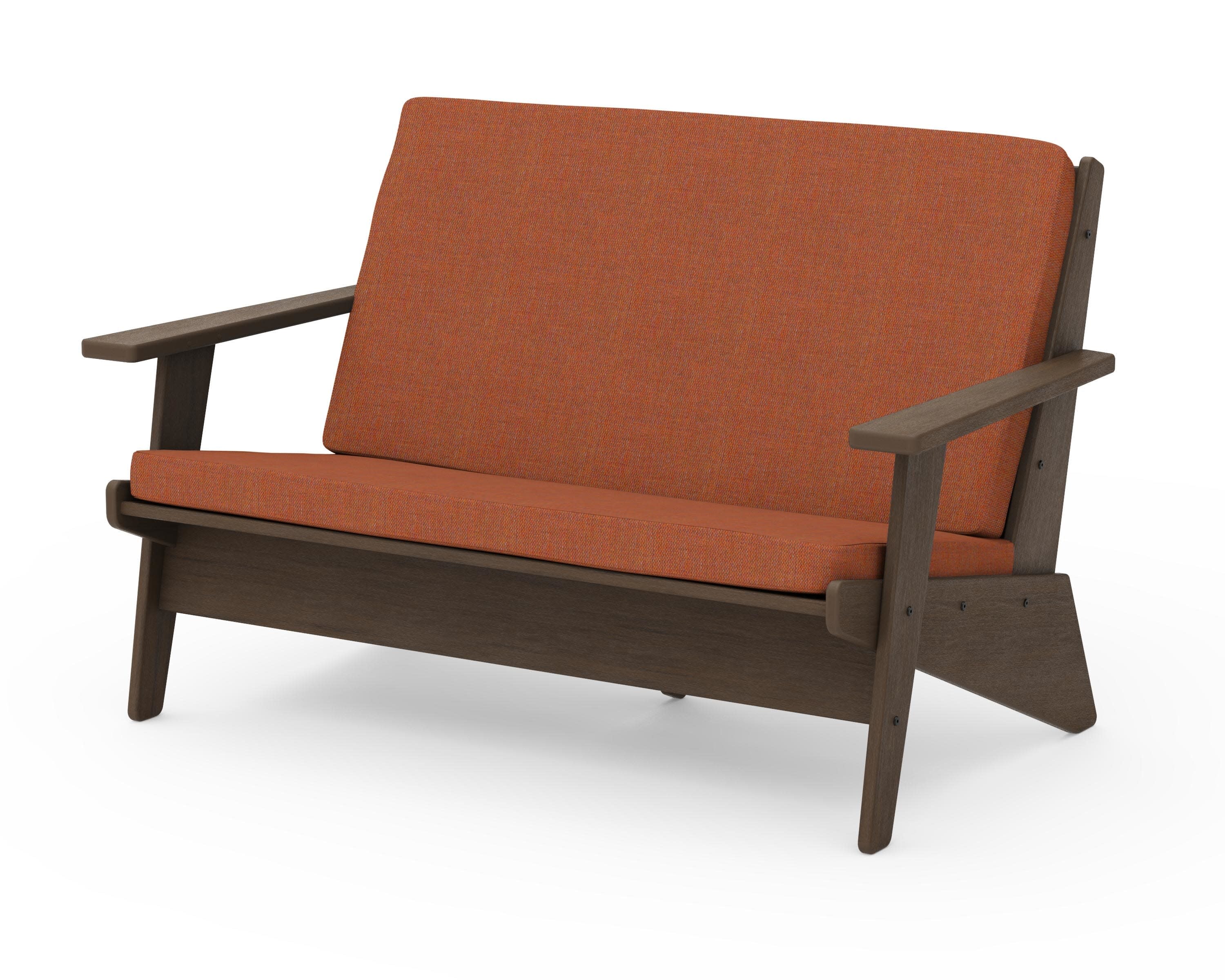 Riviera Modern Lounge Loveseat in Kona / Play Adobe
