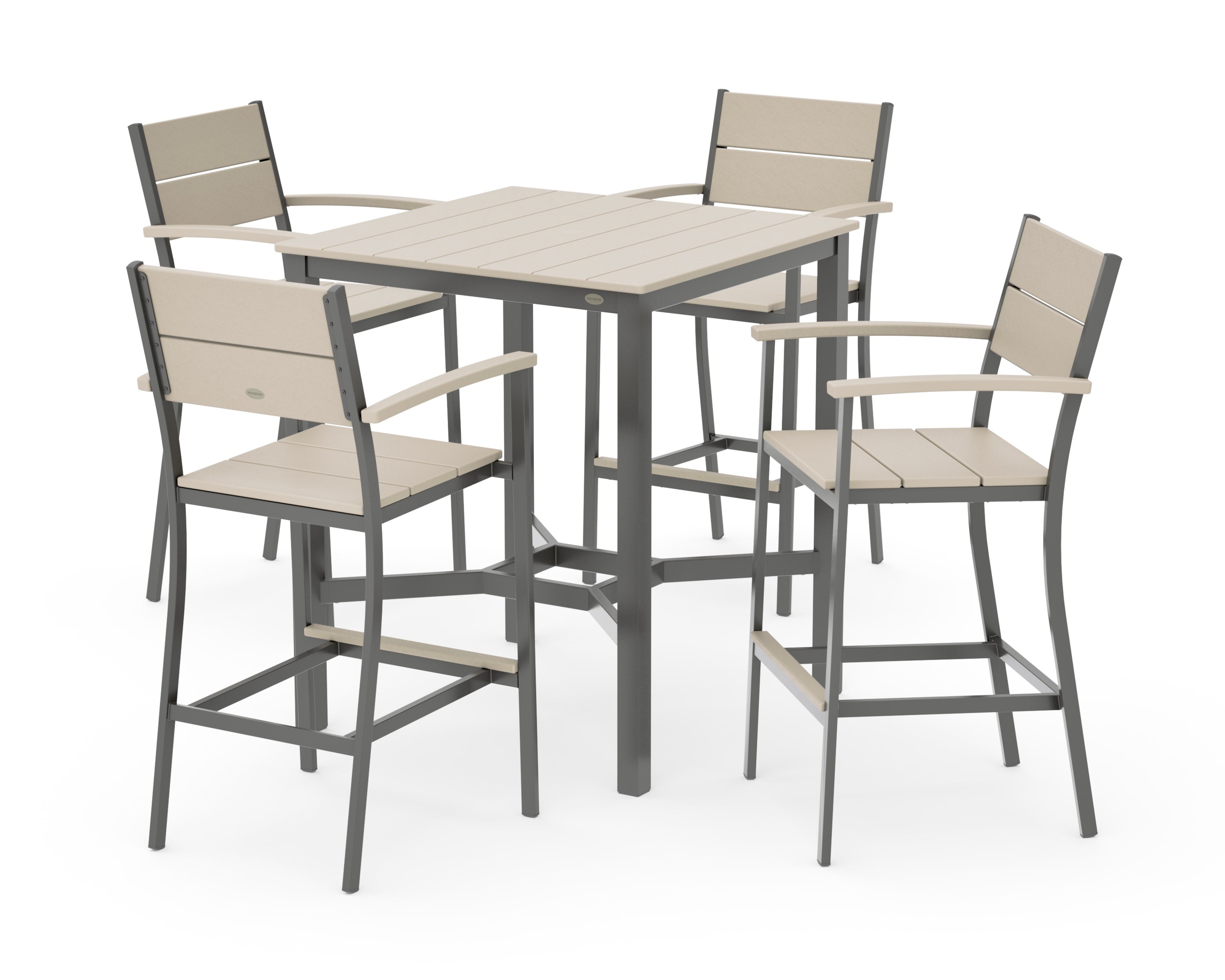 Main Street 5-Piece Bar Set in Charcoal / Sand