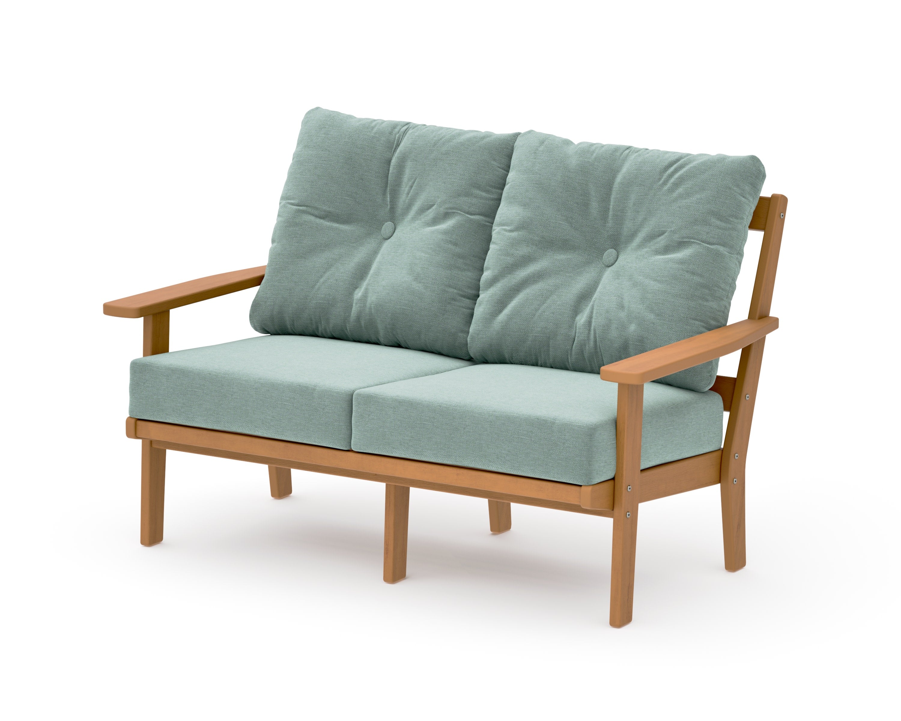 Prairie Deep SeatingLoveseat in Natural / Glacier Spa