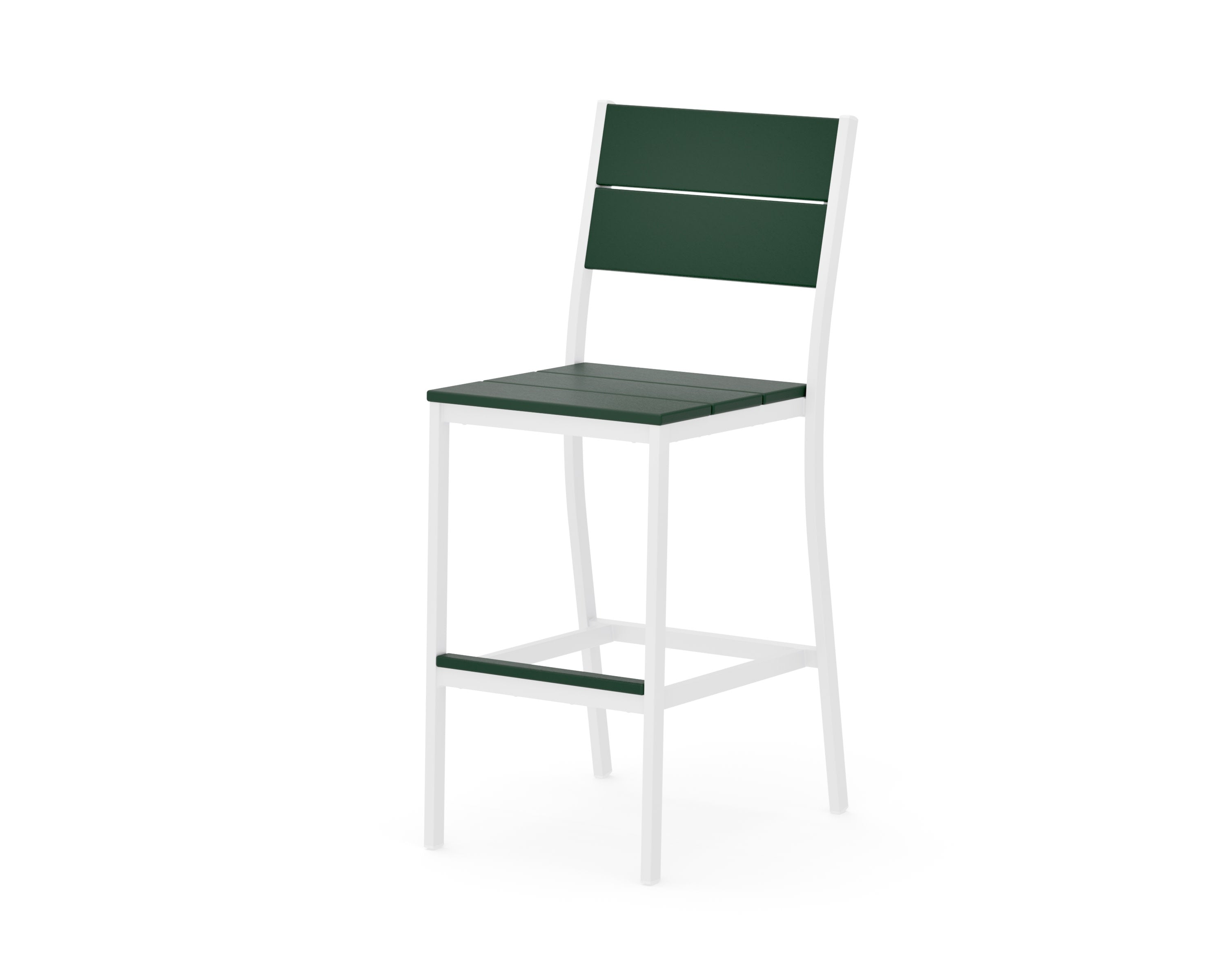 Main Street Bar Side Chair in White / Green