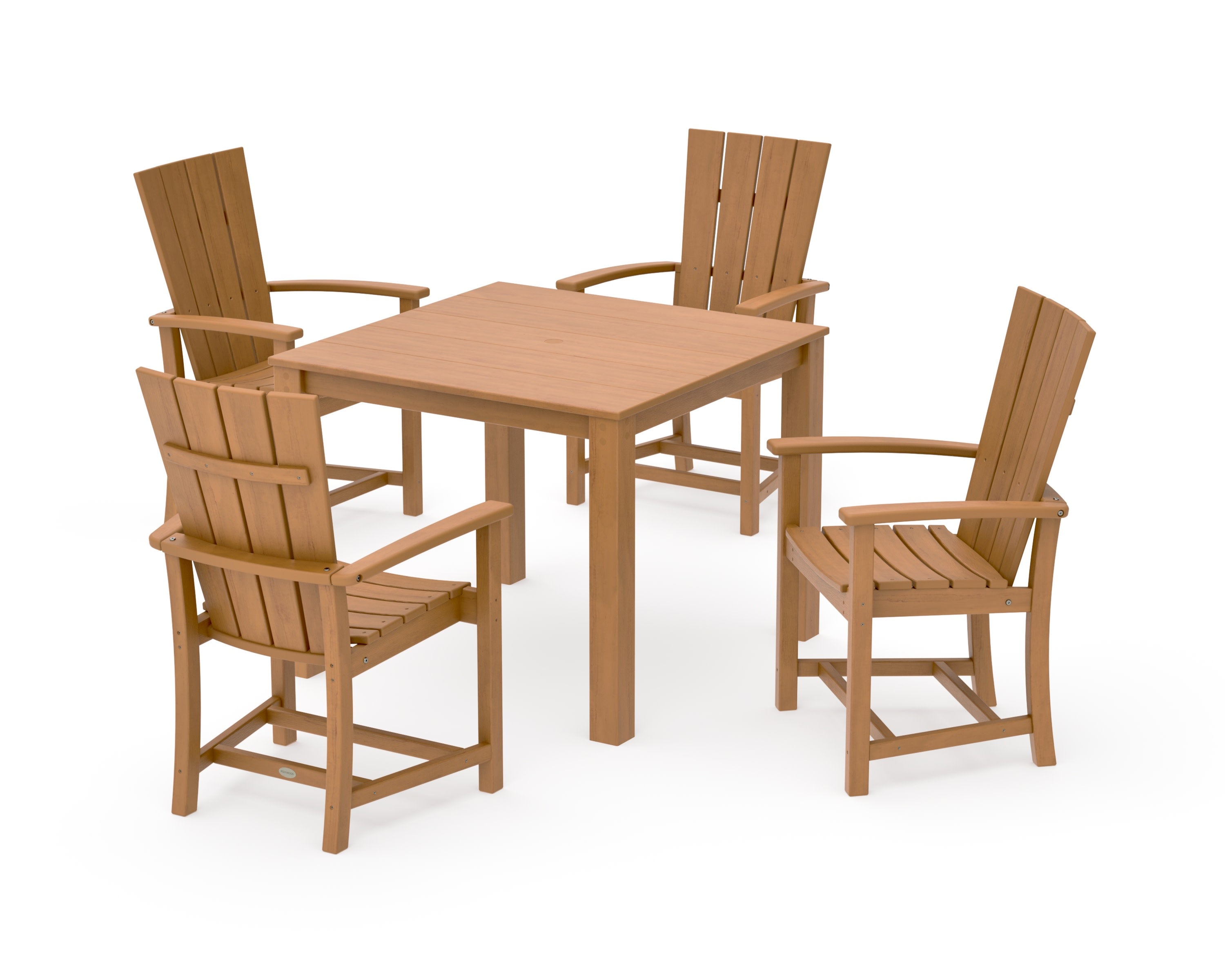 Quattro 5-Piece Parsons Dining Set in Natural
