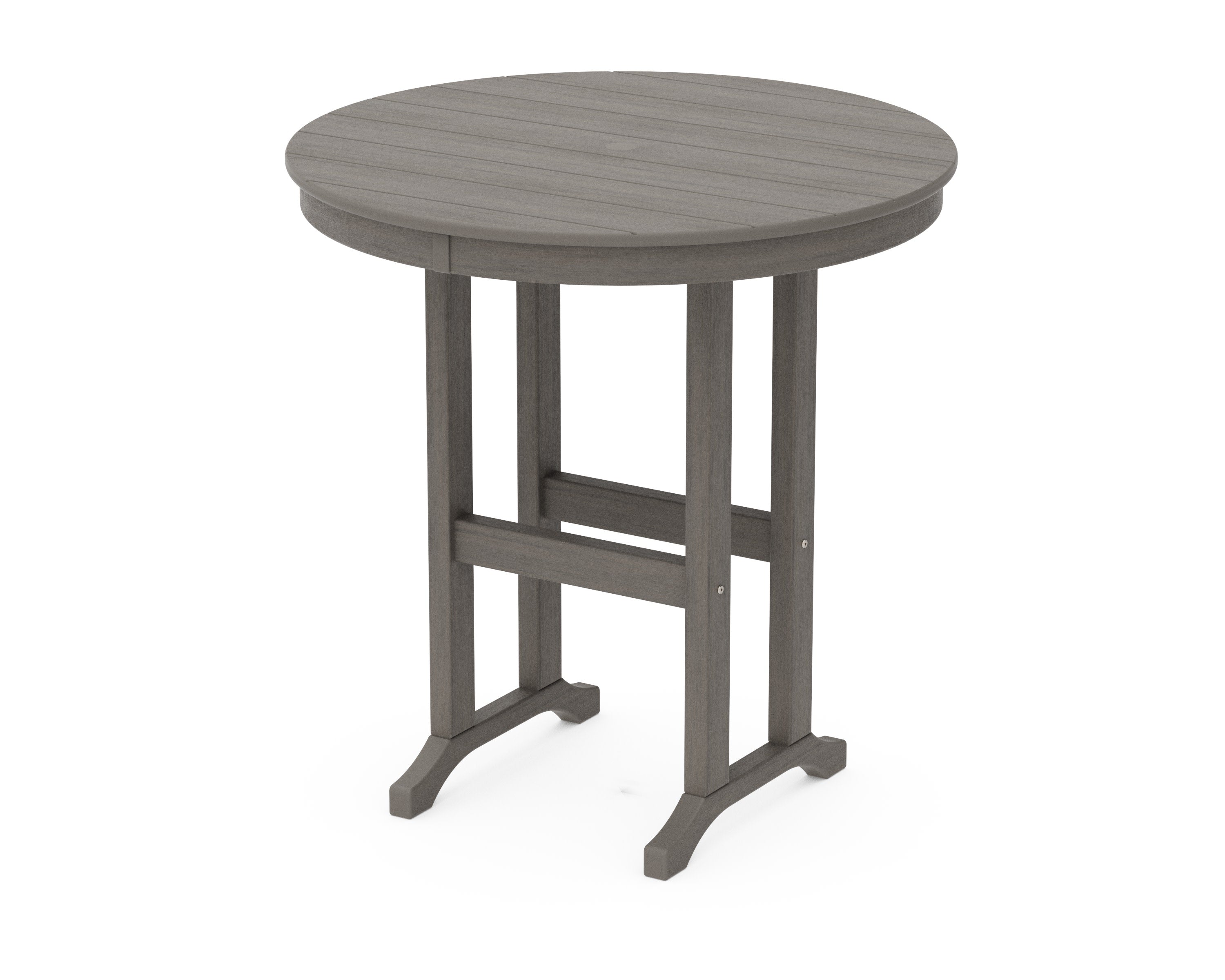 36" Round Farmhouse Counter Table in Driftwood