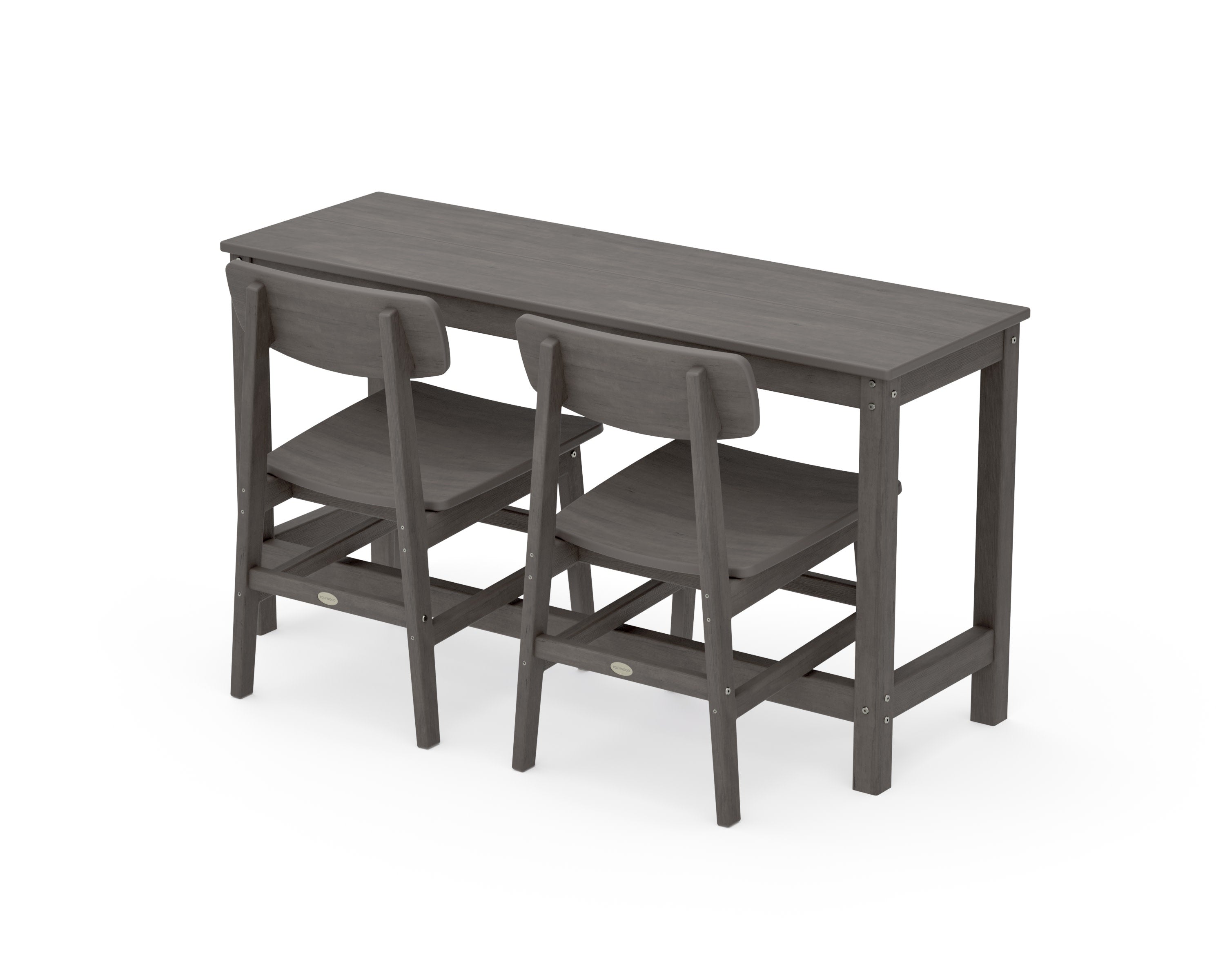 Modern Studio Urban Chair 3-Piece Balcony Set in Driftwood