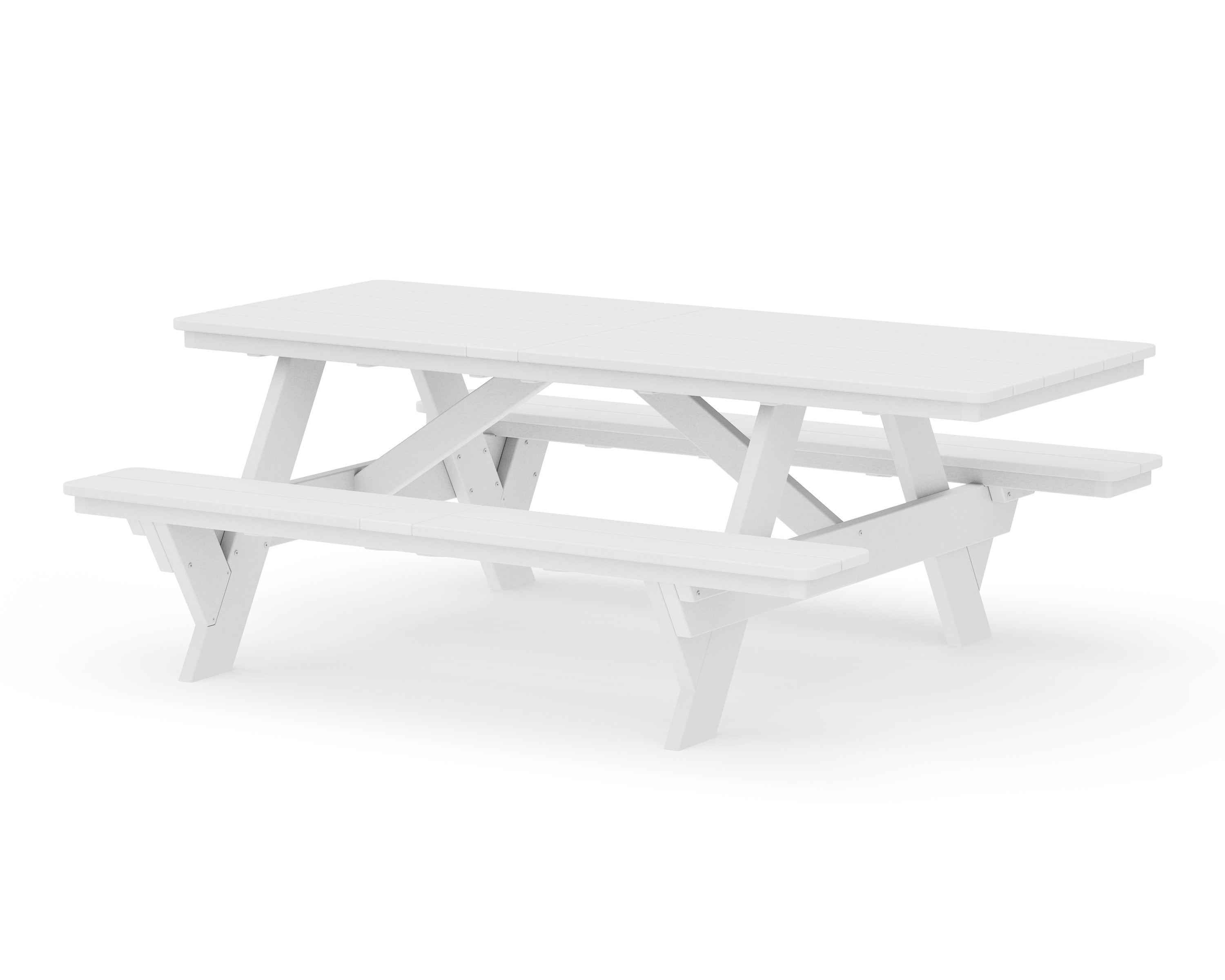Rockford 85 ADA Picnic Table in White