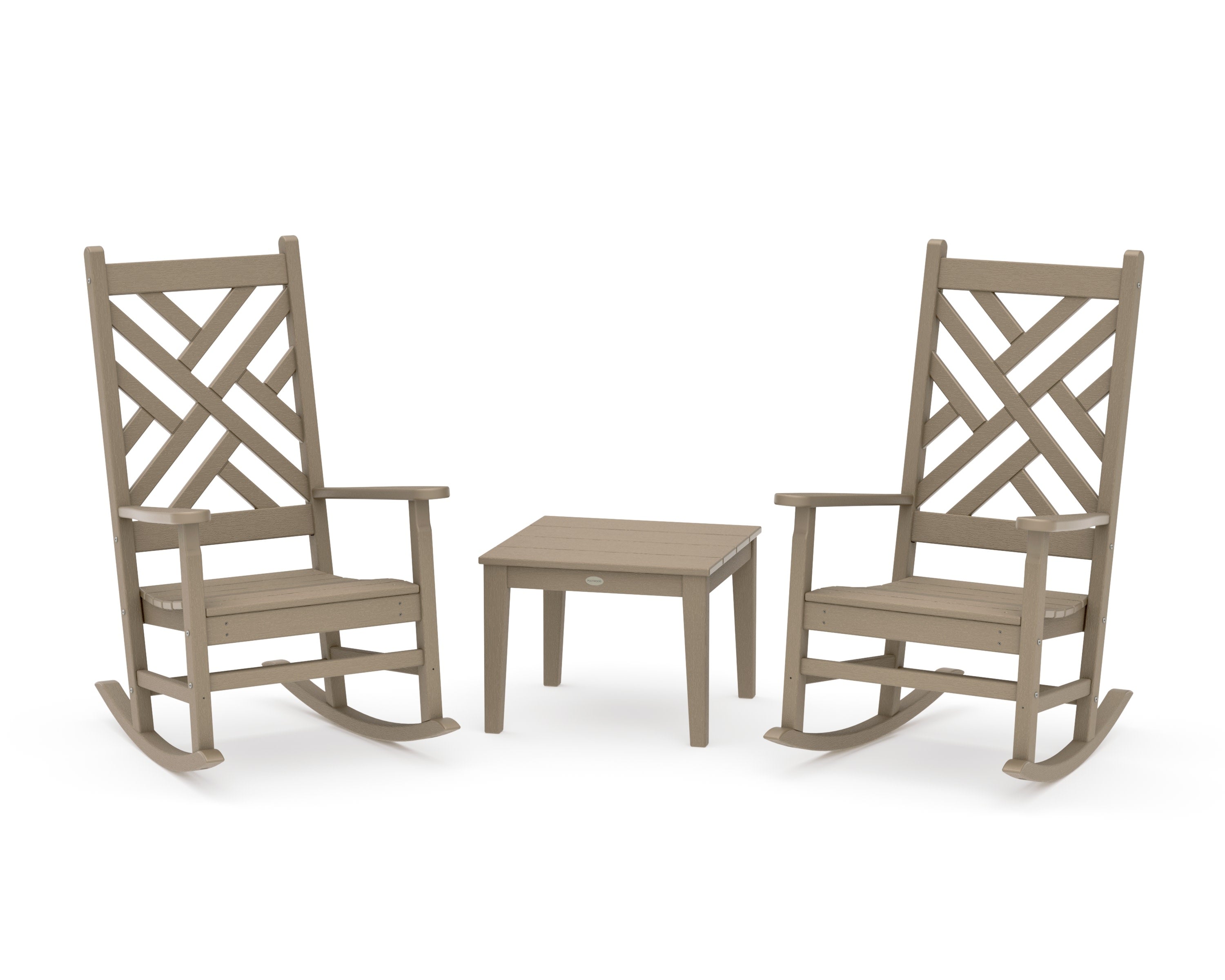 Chippendale 3-Piece Rocking Chair Set in Vintage Sahara