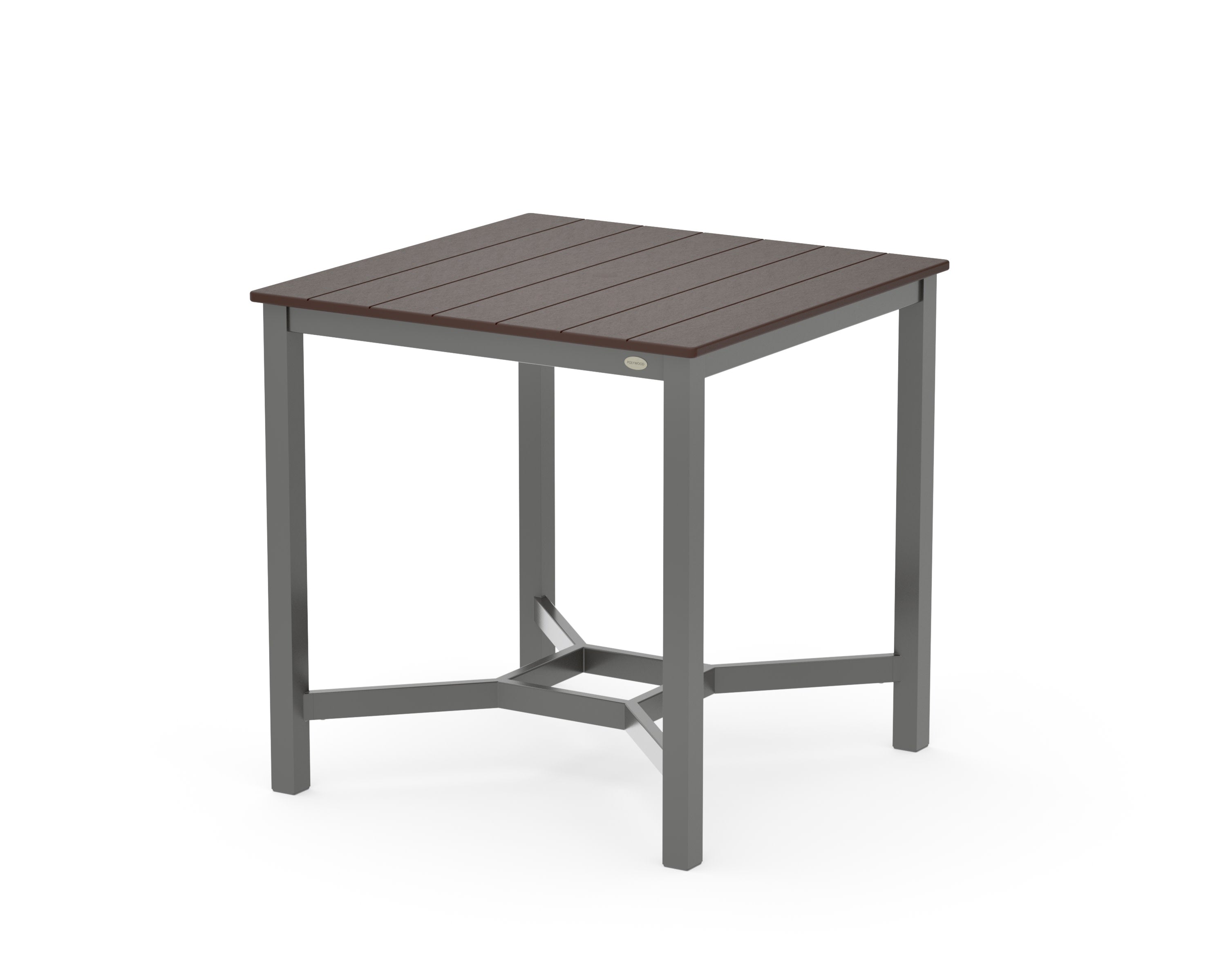 Main Street 36 x 36 Counter Table in Charcoal / Mahogany
