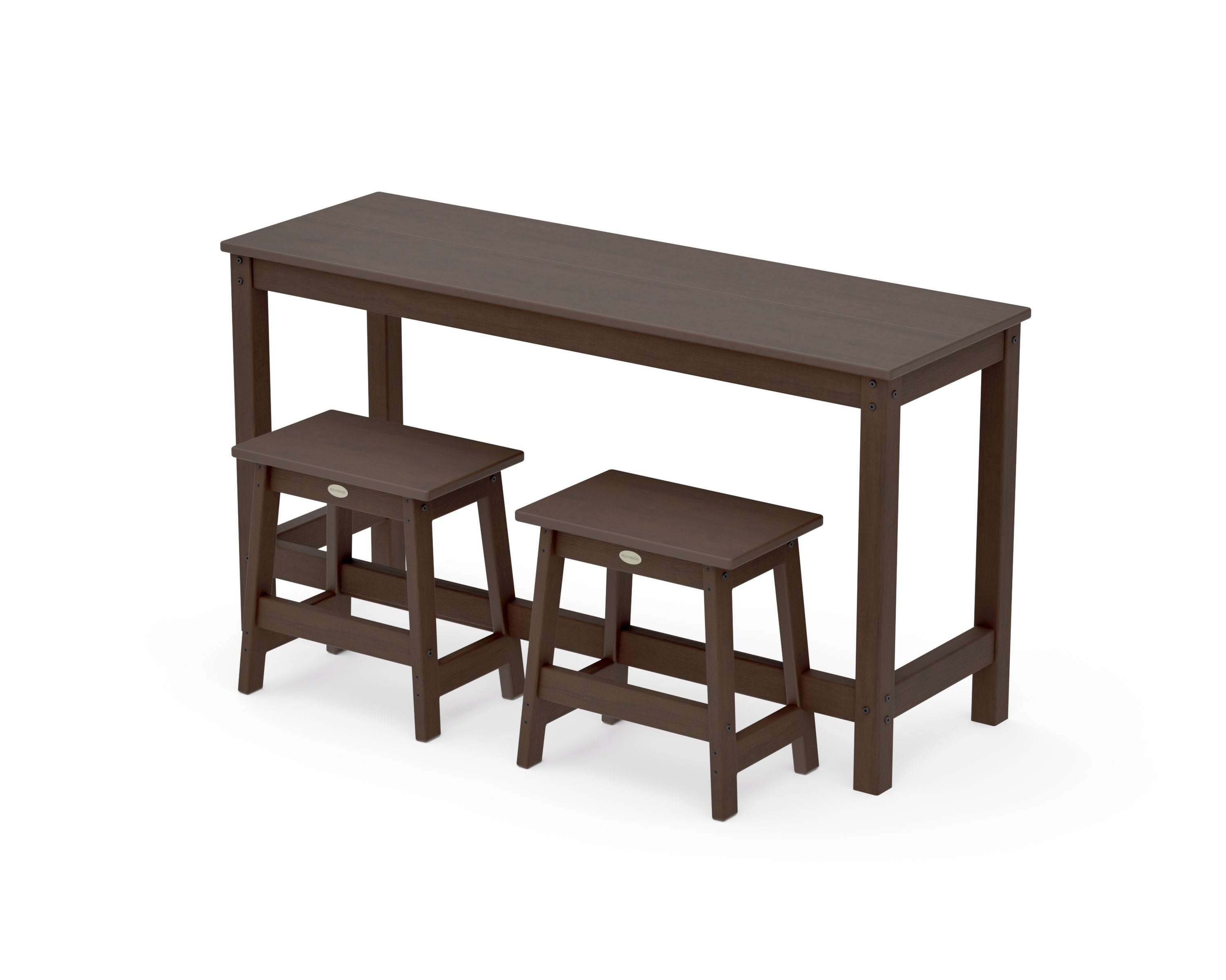 Modern Studio Stool 3-Piece Balcony Set in Kona