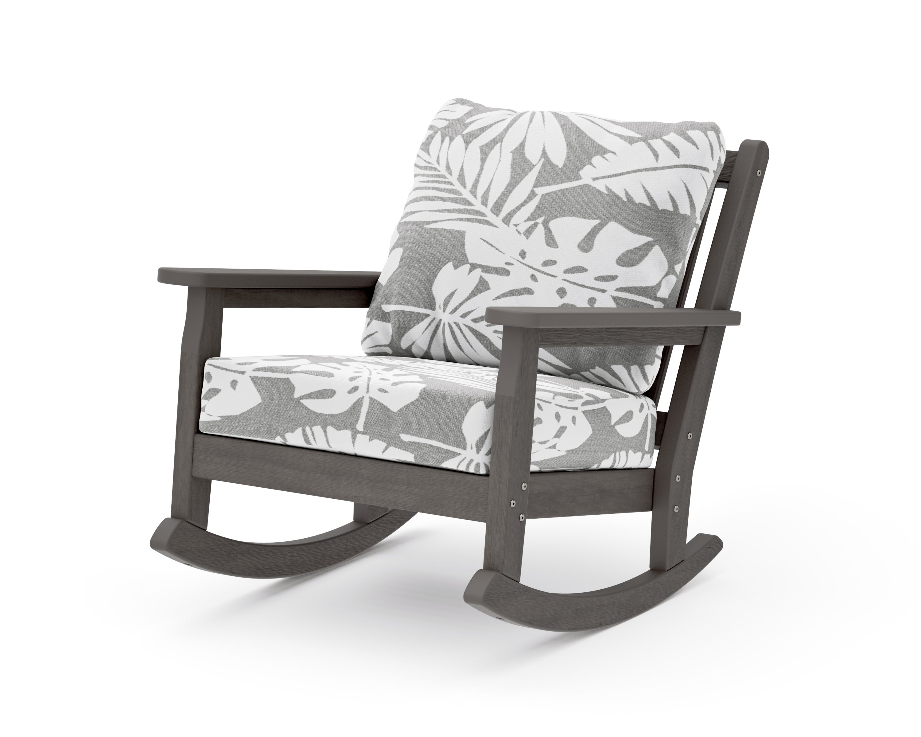 Chippendale Deep Seating Rocking Chair in Driftwood / Leaf Grey Mist