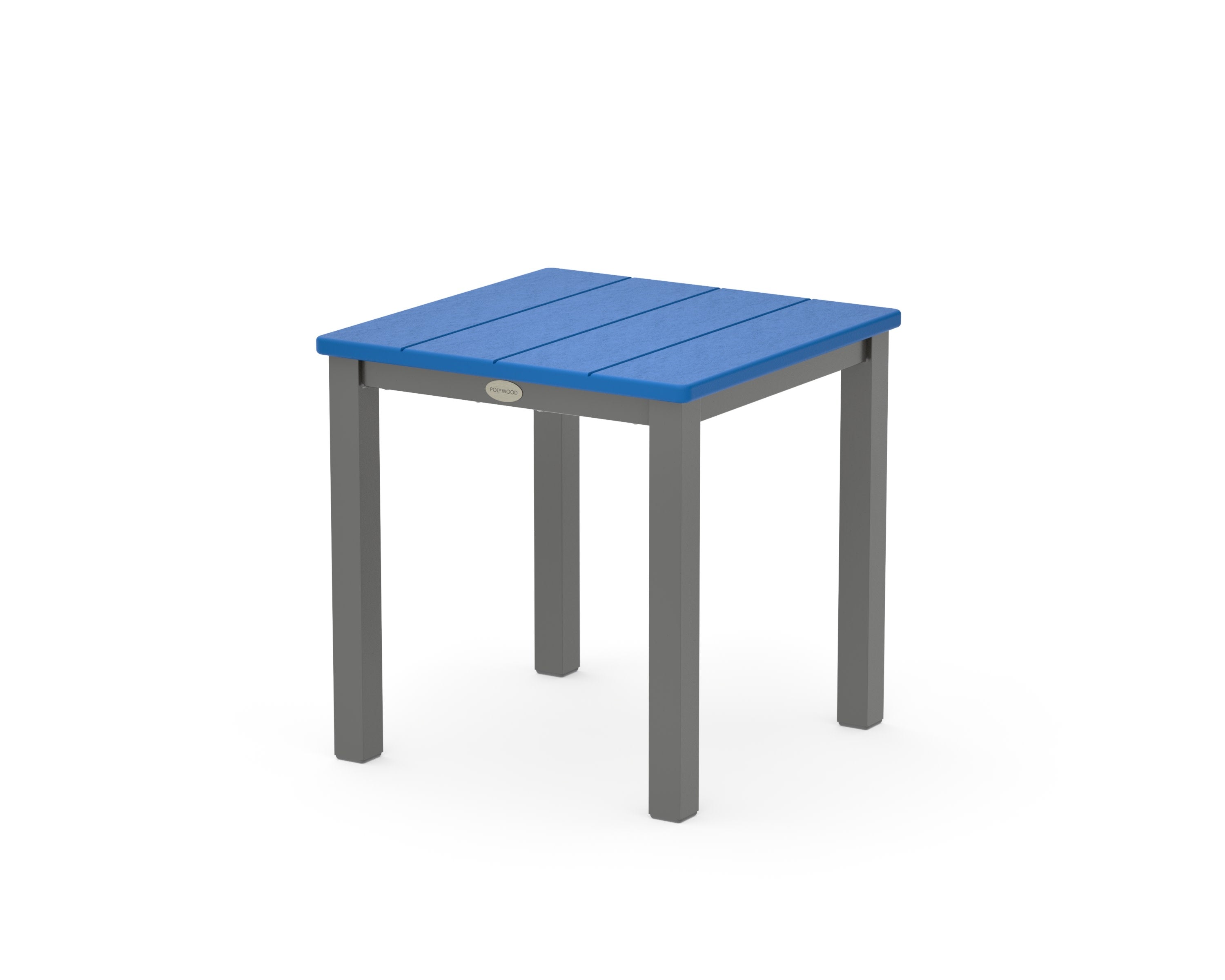 Main Street 18" Side Table in Charcoal / Pacific Blue