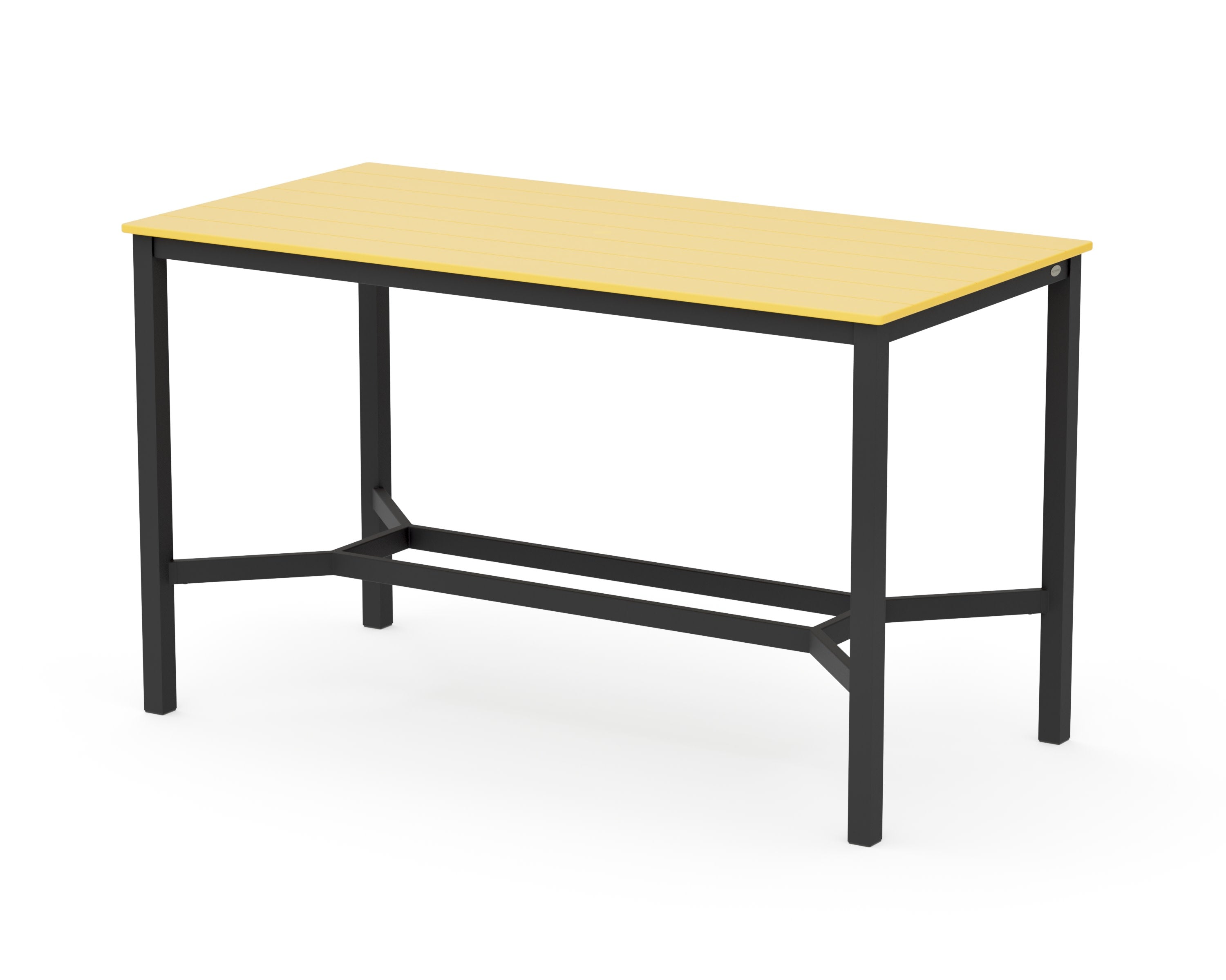 Main Street 36 x 72 Bar Table in Black / Lemon