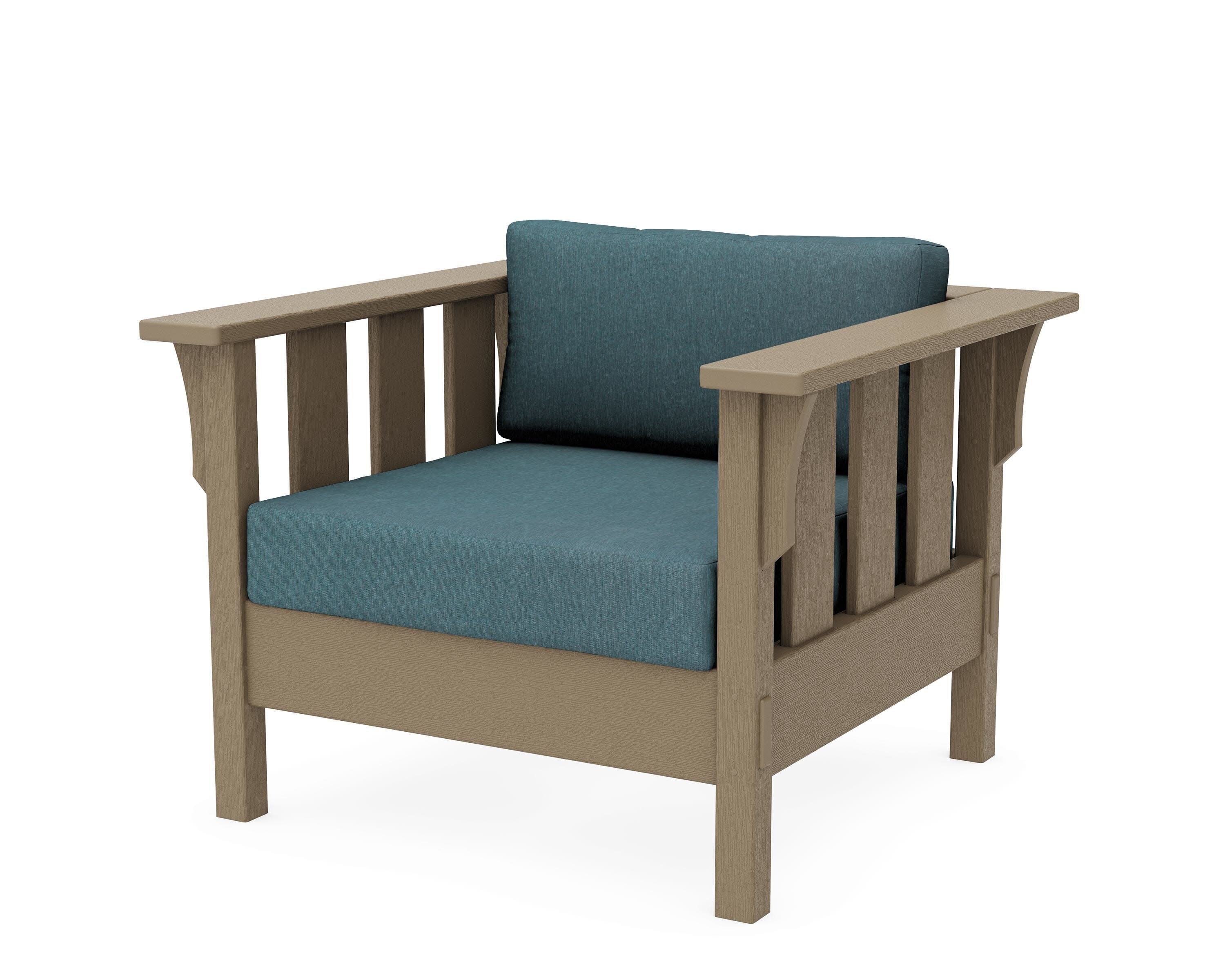 Acadia Deep Seating Chair in Vintage Sahara / Ocean Teal
