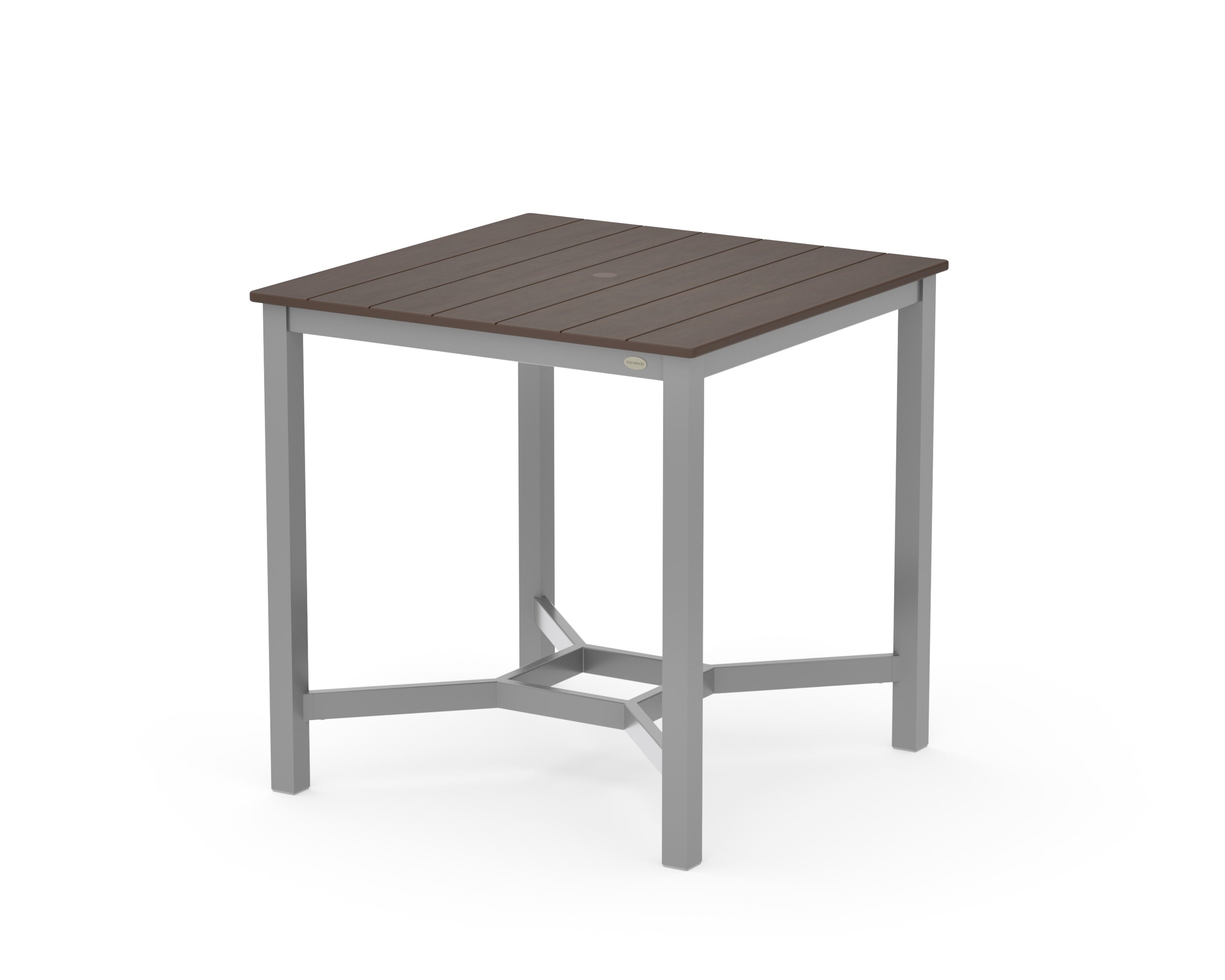 Main Street 36 x 36 Counter Table in Silver / Kona