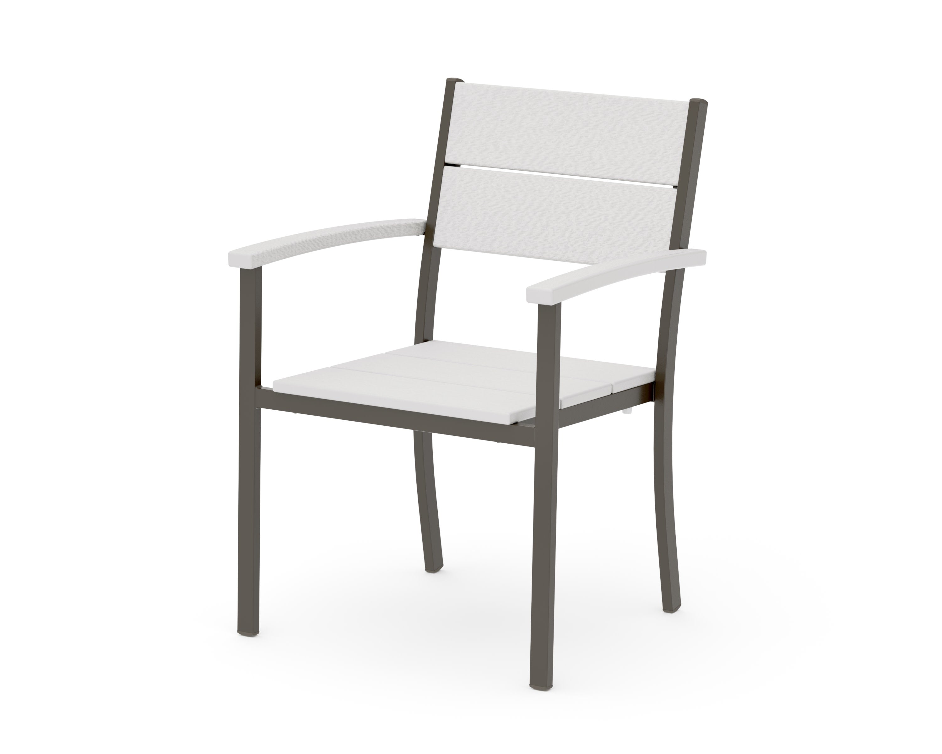 Main Street Stacking Dining Arm Chair in Bronze / Vintage White