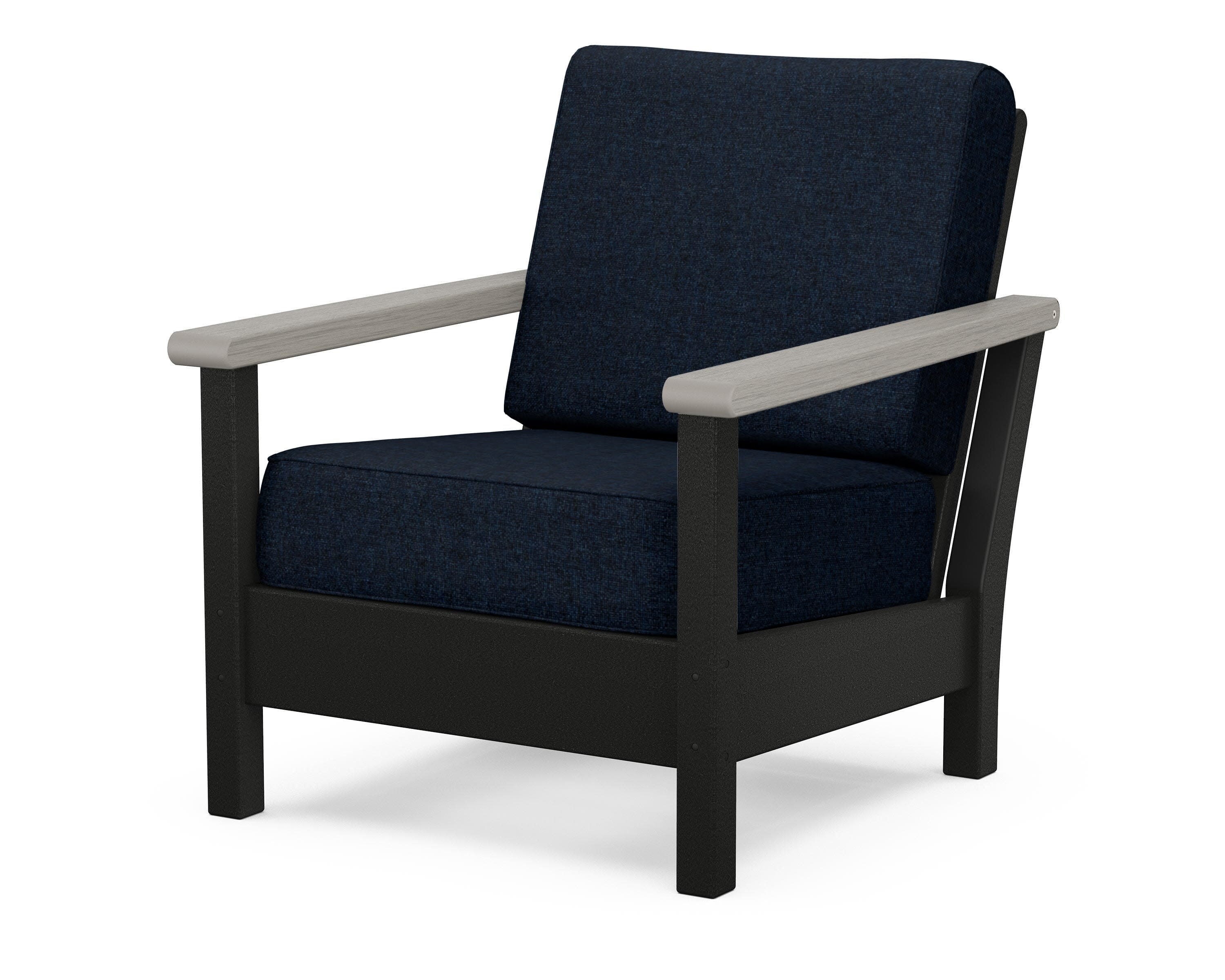 Harbour Deep Seating Chair in Black / Driftwood / Marine Indigo