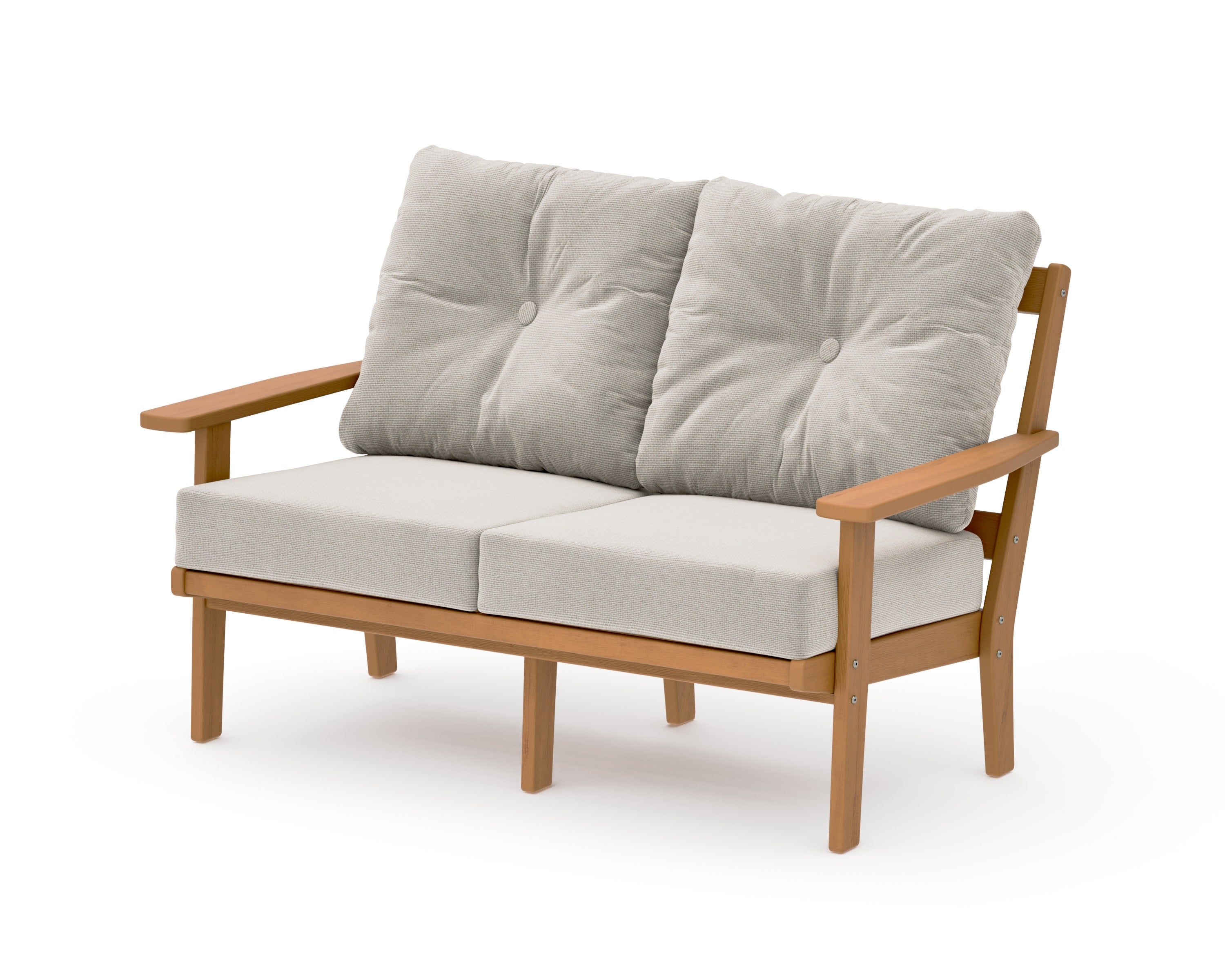 Prairie Deep SeatingLoveseat in Natural / Dune Burlap