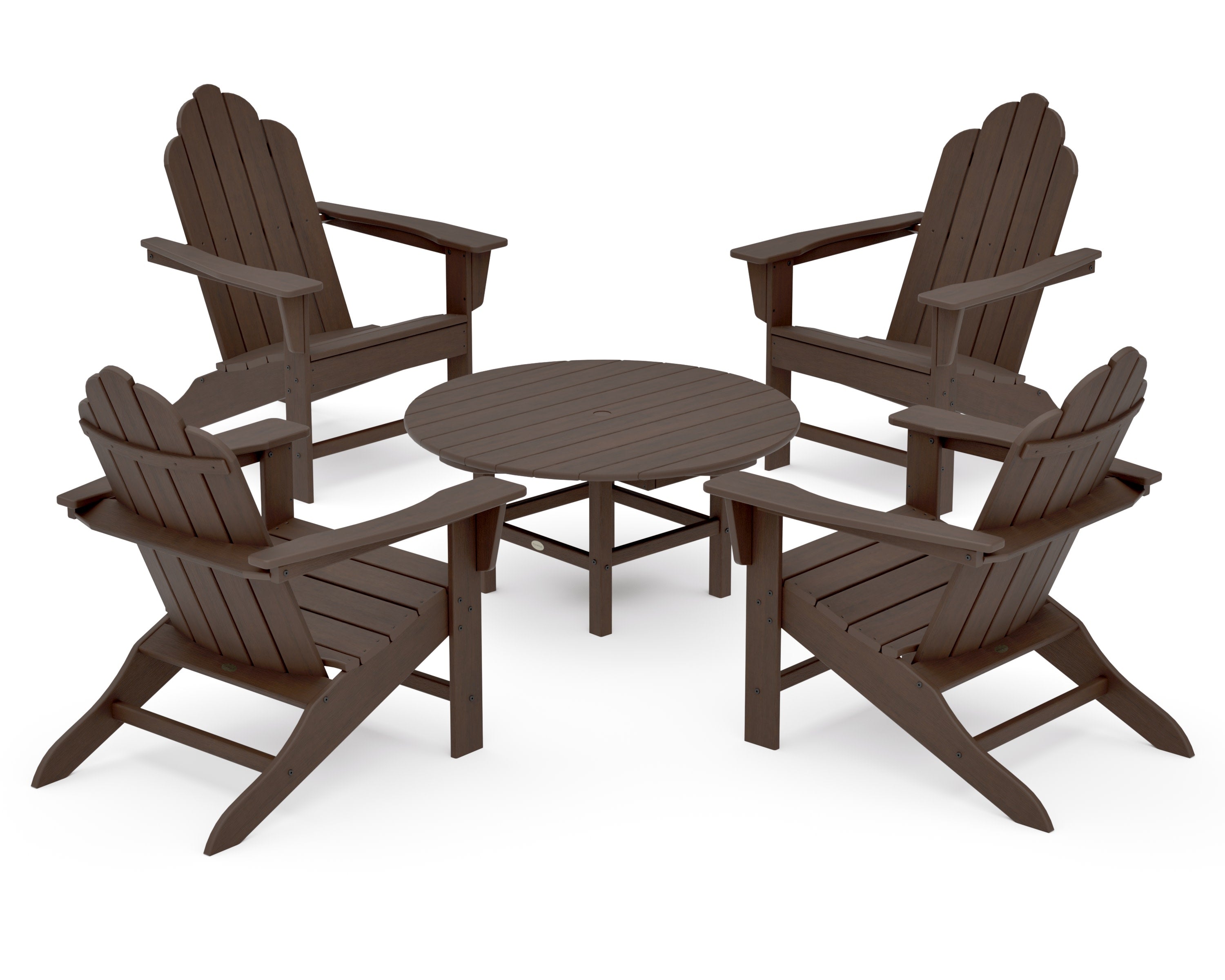Long Island Adirondack 5-Piece Conversation Group in Kona