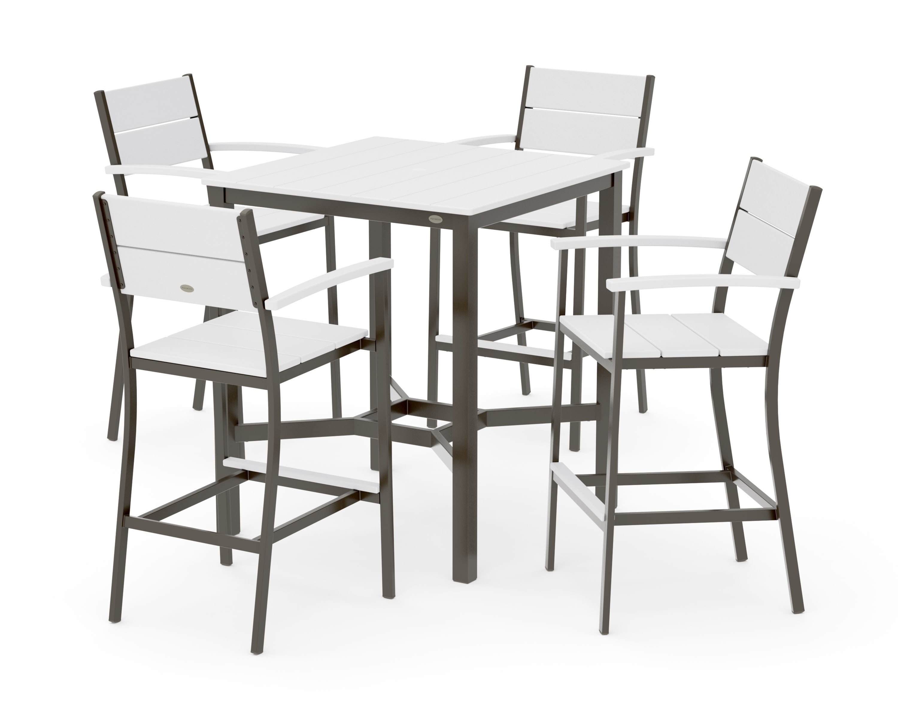 Main Street 5-Piece Bar Set in Bronze / White