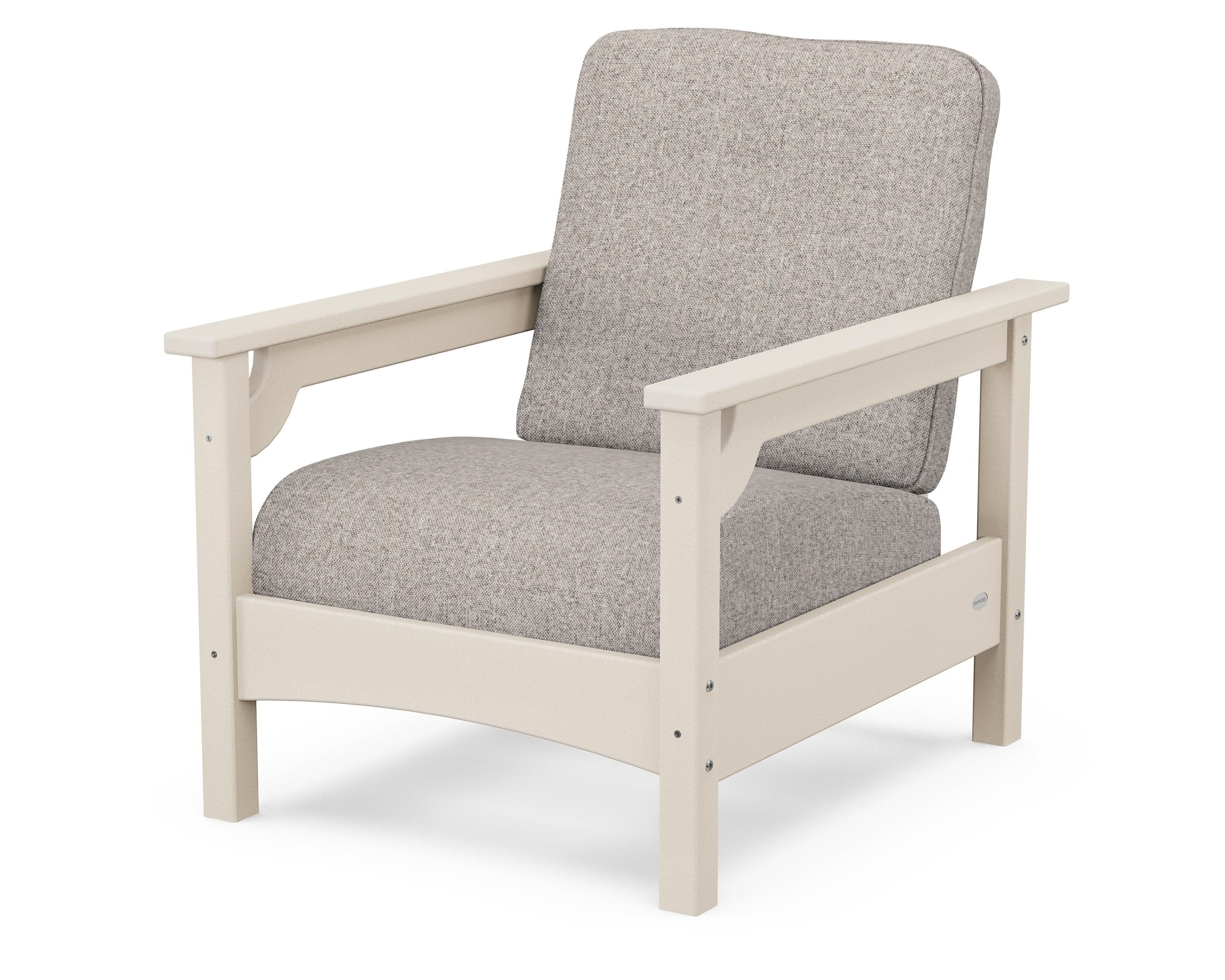 Club Chair in Sand / Weathered Tweed