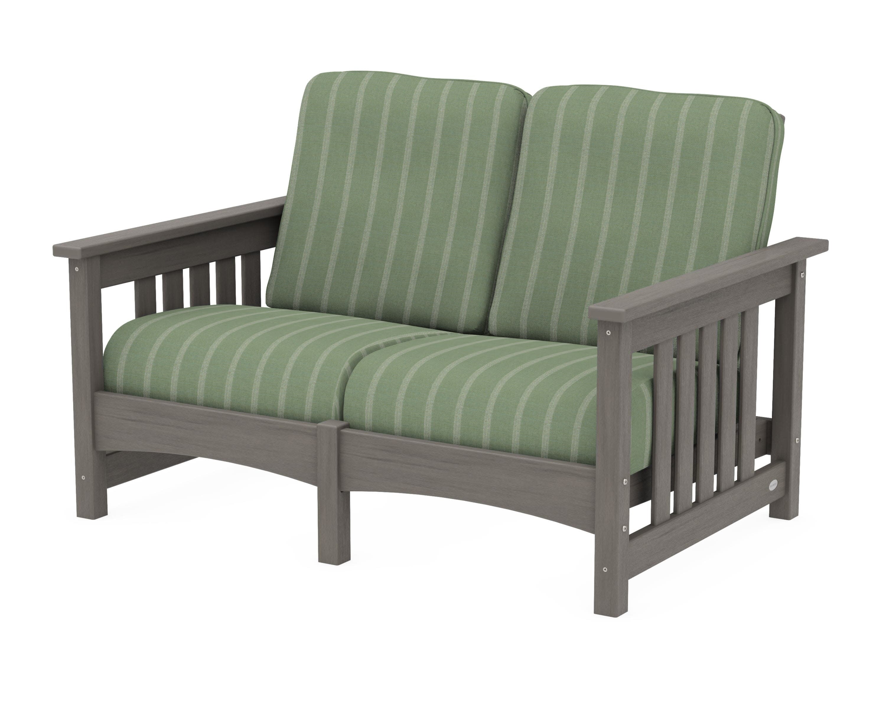 Club Mission Loveseat in Driftwood / Unwind Rainwashed