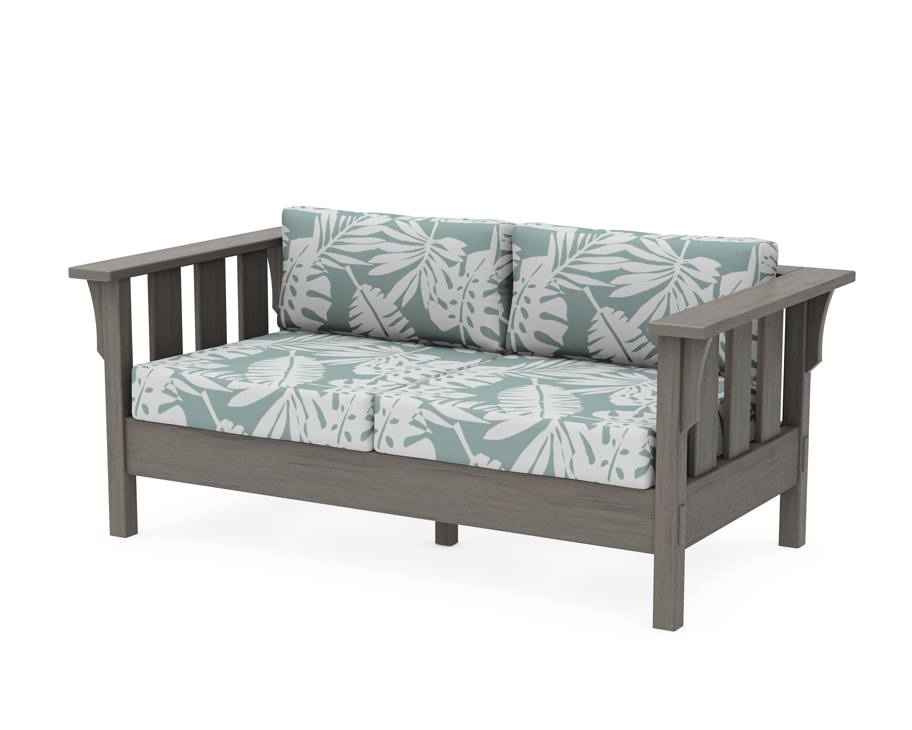 Acadia Deep Seating Loveseat in Driftwood / Leaf Glacier Spa
