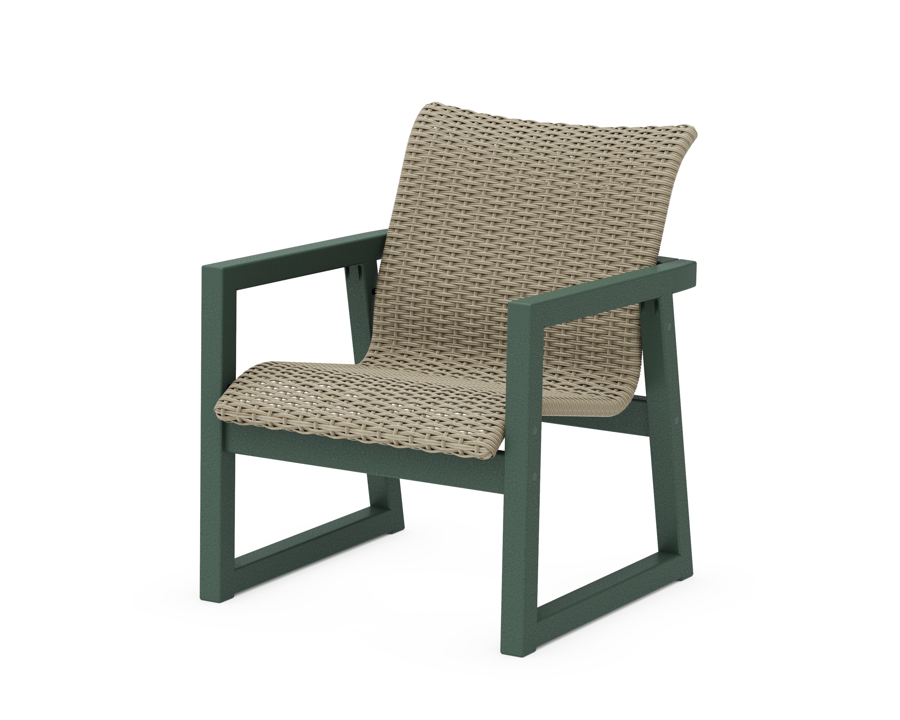 EDGE Woven Lounge Chair in Green / Dune Grass