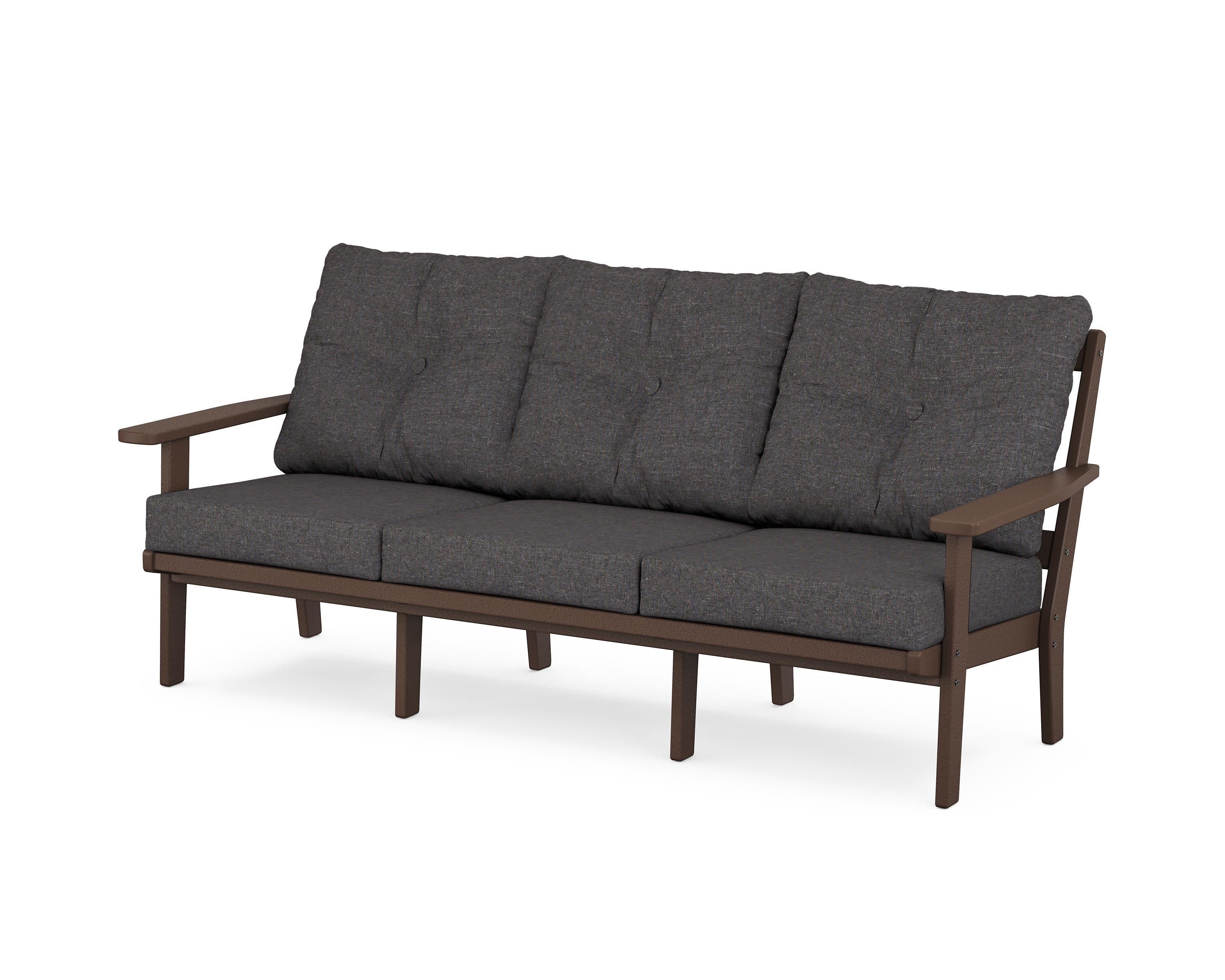 Oxford Deep Seating Sofa in Mahogany / Ash Charcoal