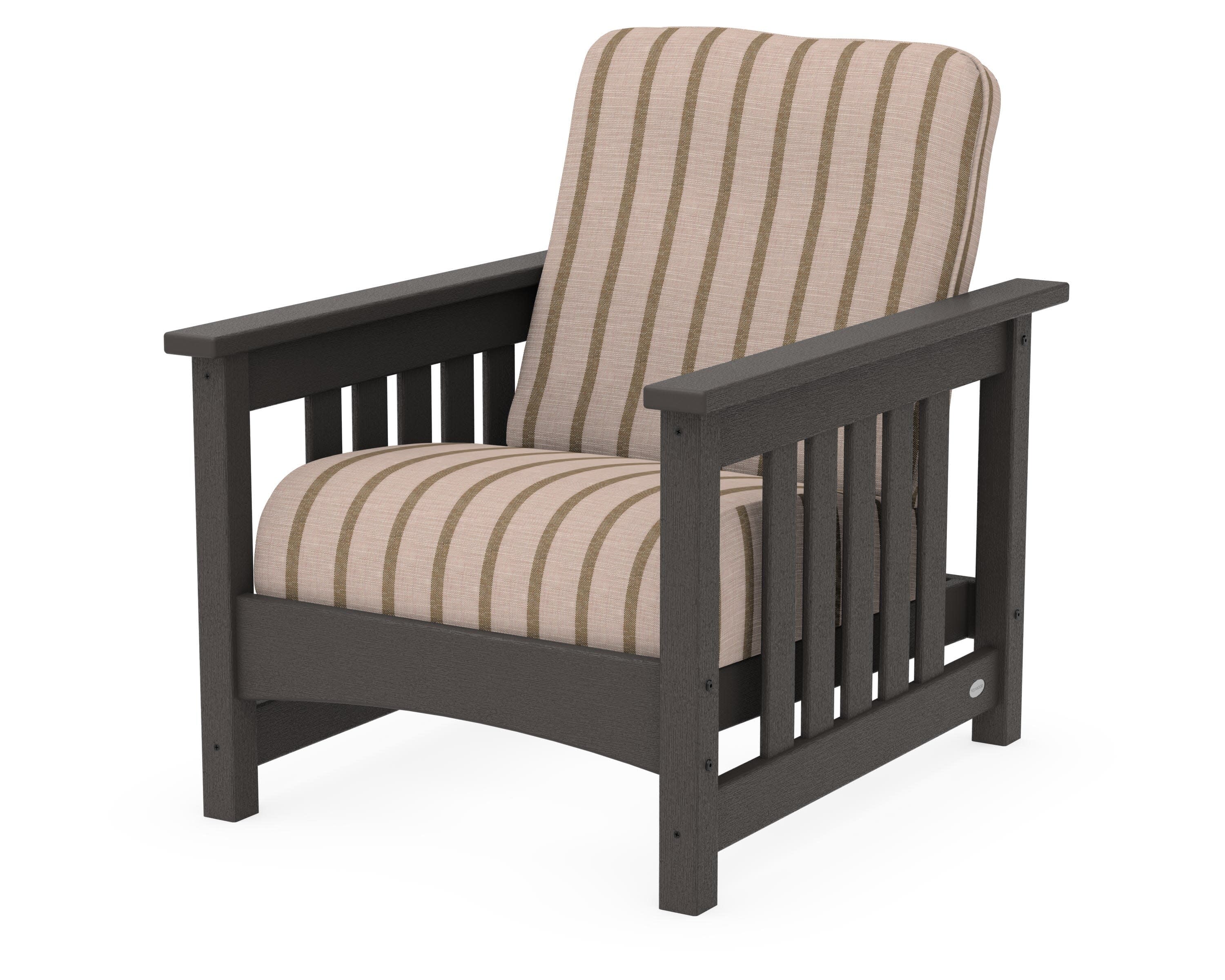 Club Mission Chair in Vintage Coffee / Unwind Cameo