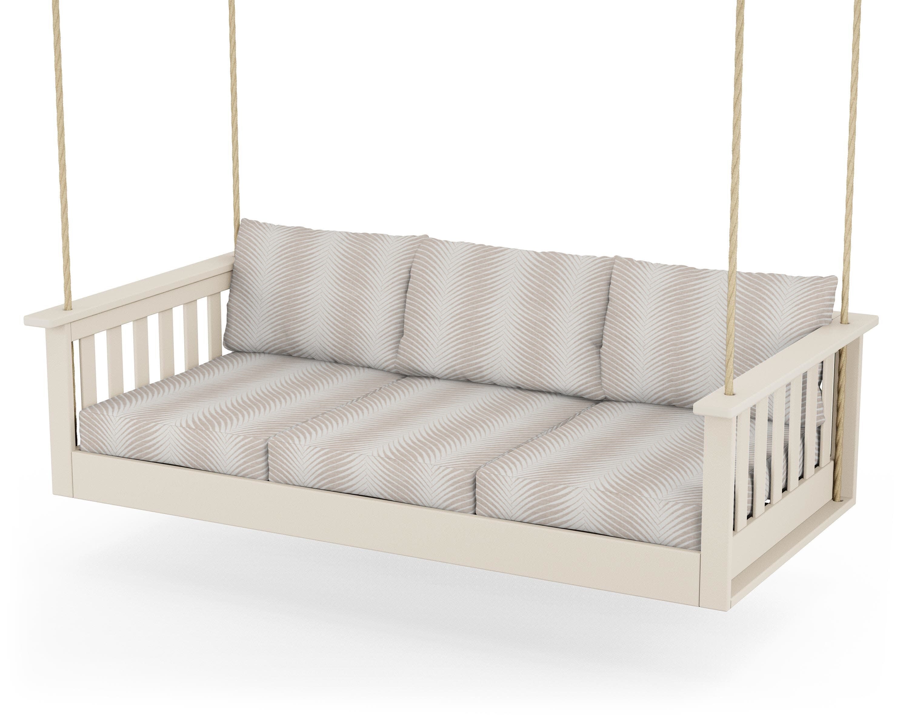 Vineyard Daybed Swing in Sand / Clock Out Cloud
