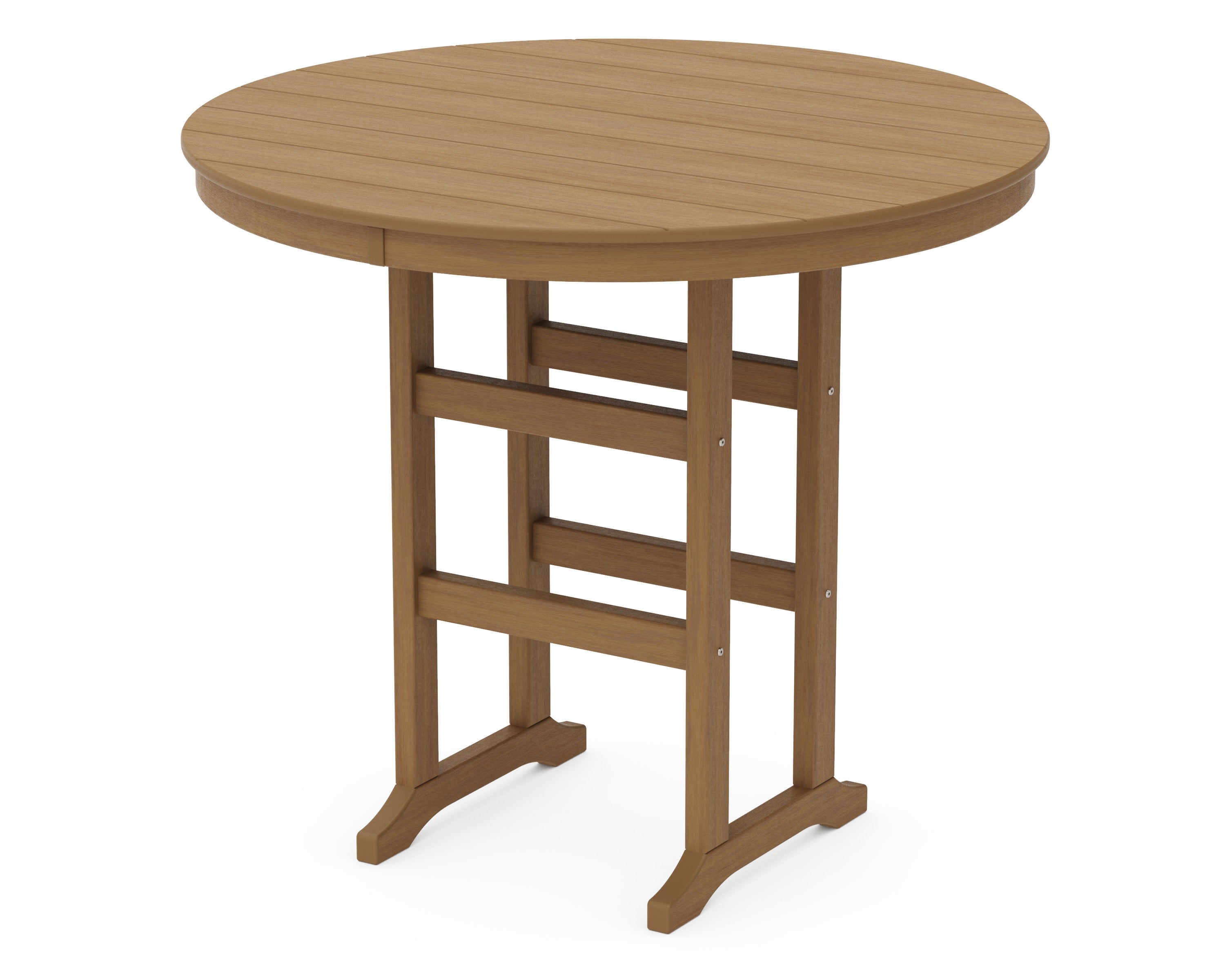 48" Round Farmhouse Bar Table in Natural