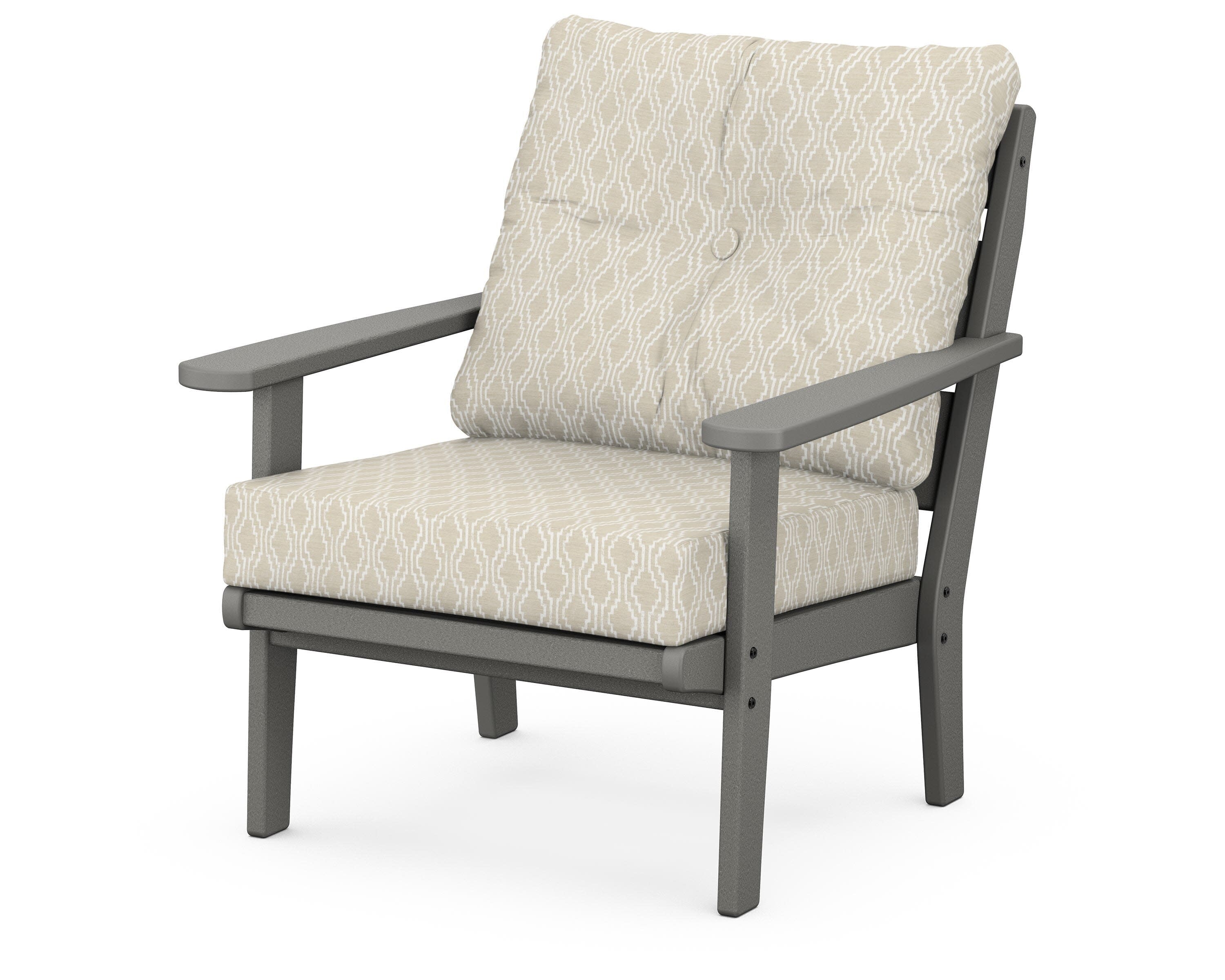 Lakeside Deep Seating Chair in Slate Grey / Solve Linen