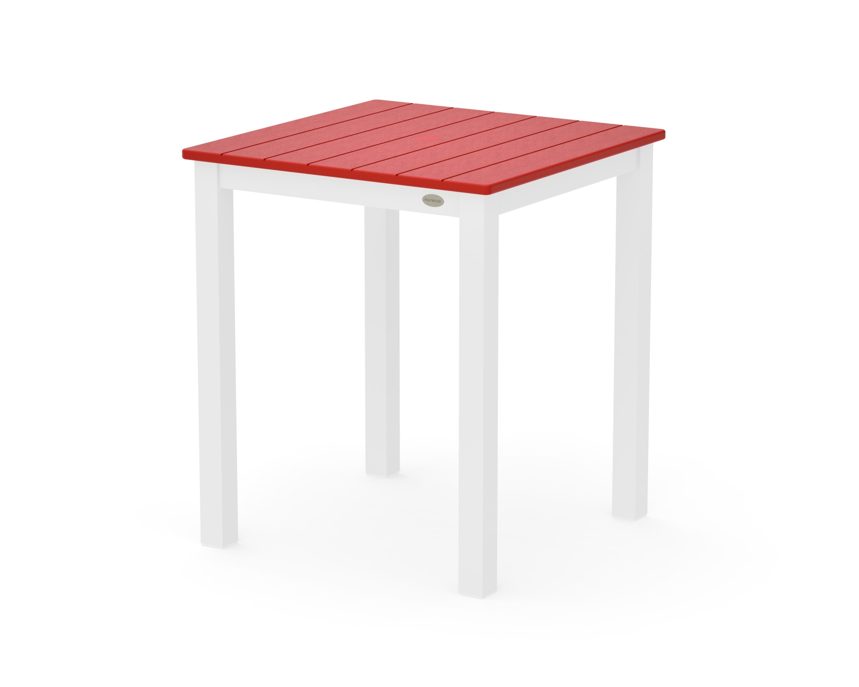 Main Street 26 x 26 Dining Table in White / Sunset Red