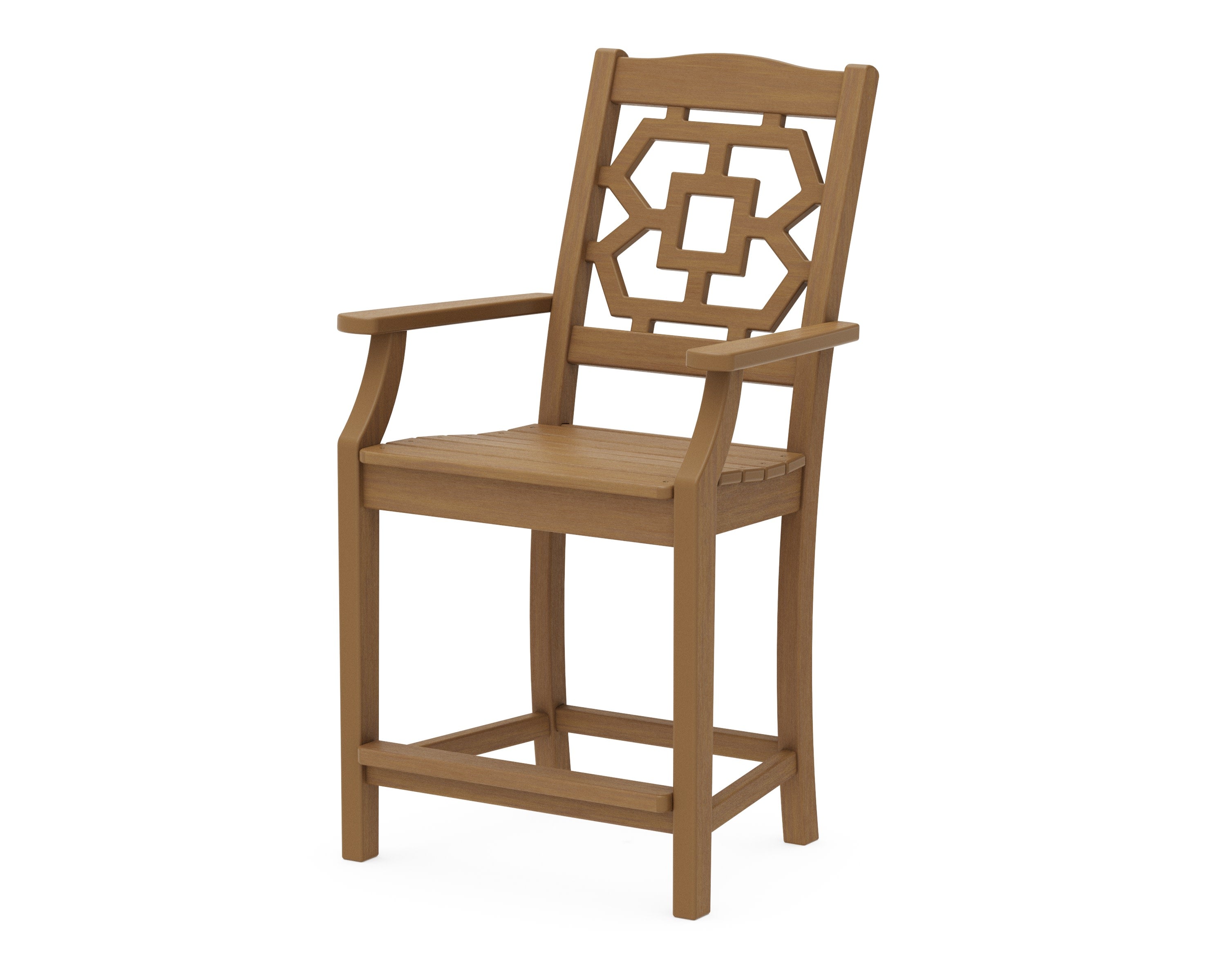 Chinoiserie Counter Arm Chair in Natural