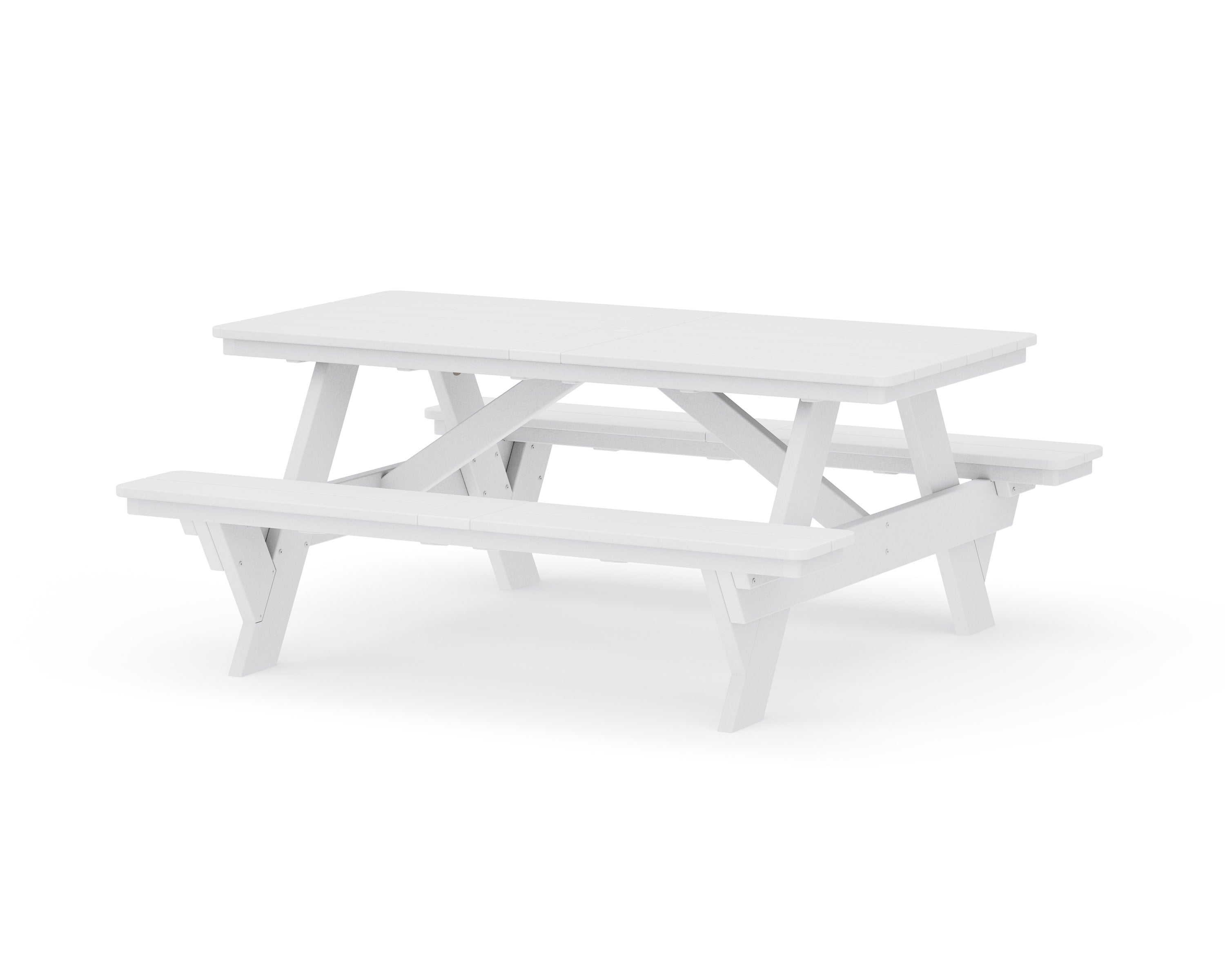 Rockford 72 Picnic Table in White