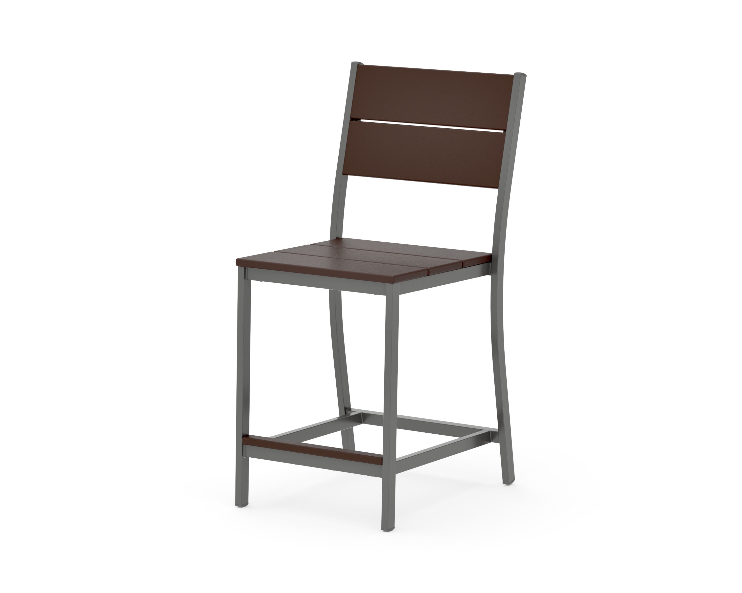 Main Street Counter Side Chair in Charcoal / Mahogany