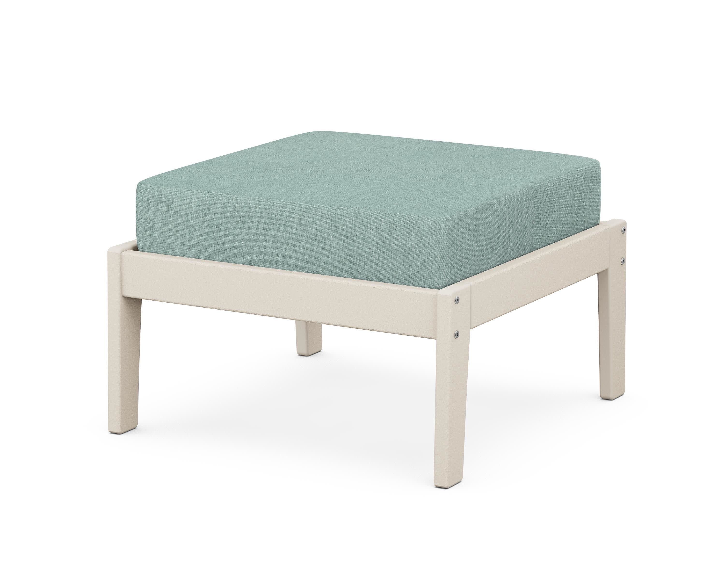 Deep Seating Ottoman in Sand / Glacier Spa