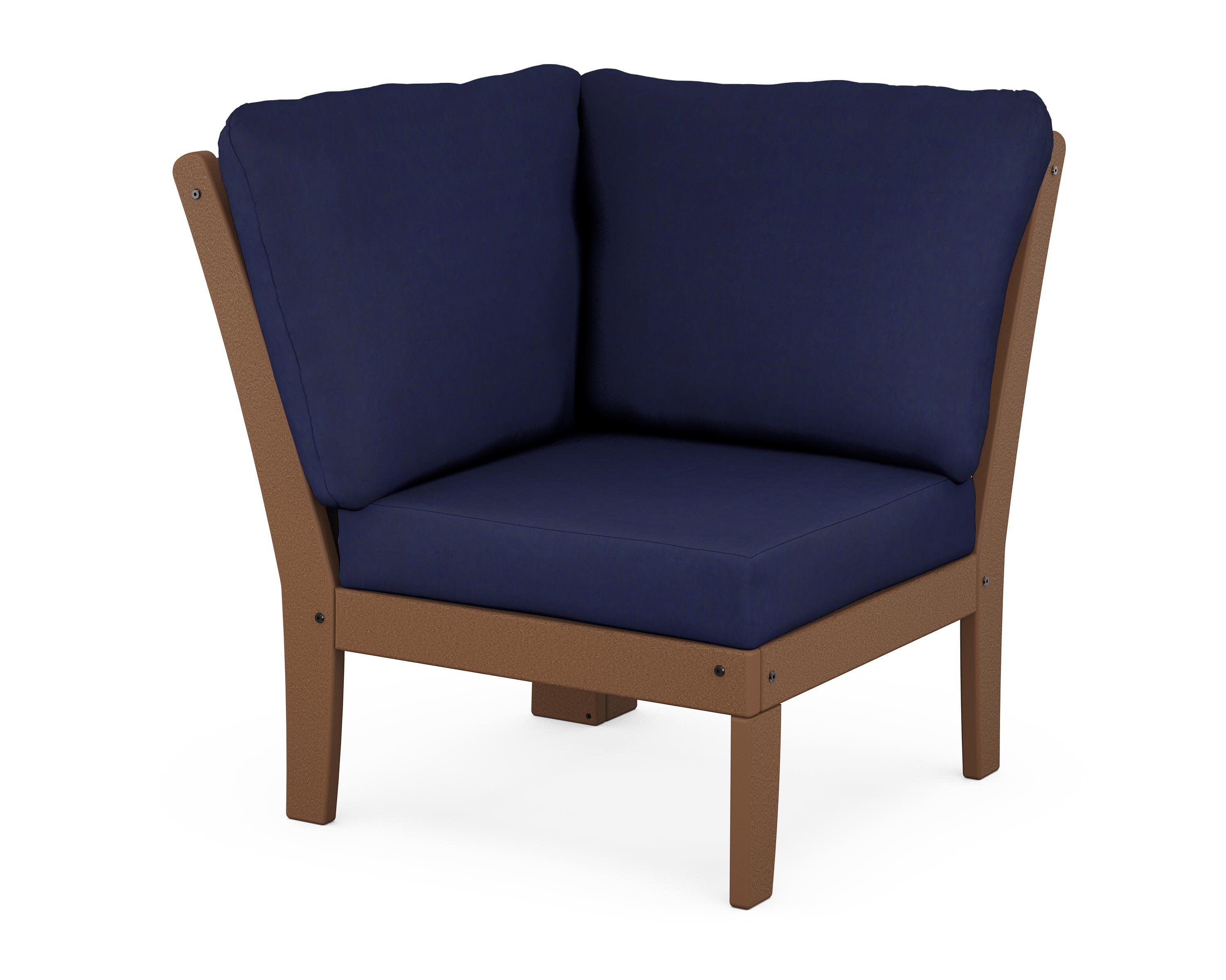 Braxton Modular Corner Chair in Teak / Navy