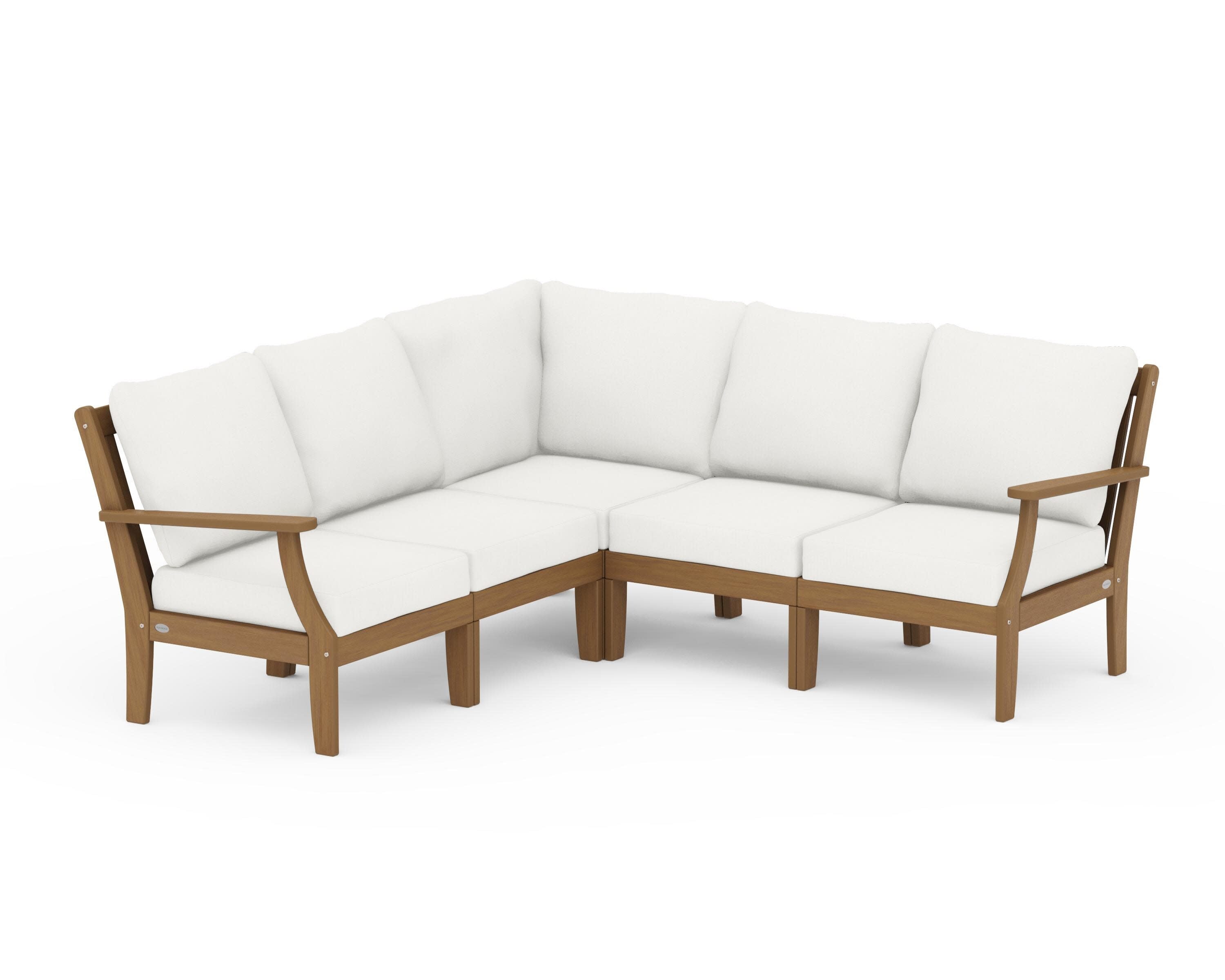 Braxton Modular 5-Piece Deep Seating Set in Natural / Natural Linen