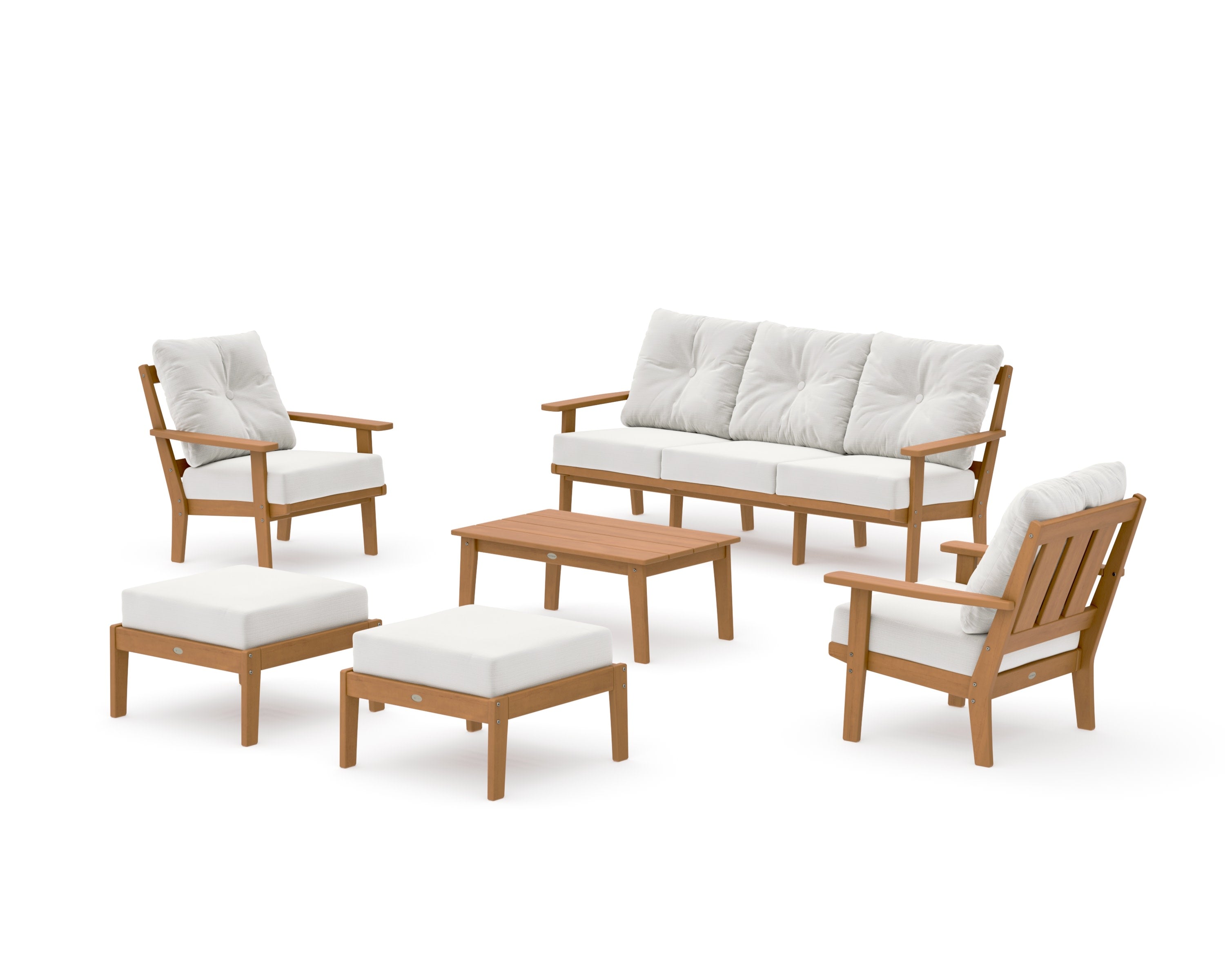 Oxford 6-Piece Lounge Sofa Set in Natural / Natural Linen
