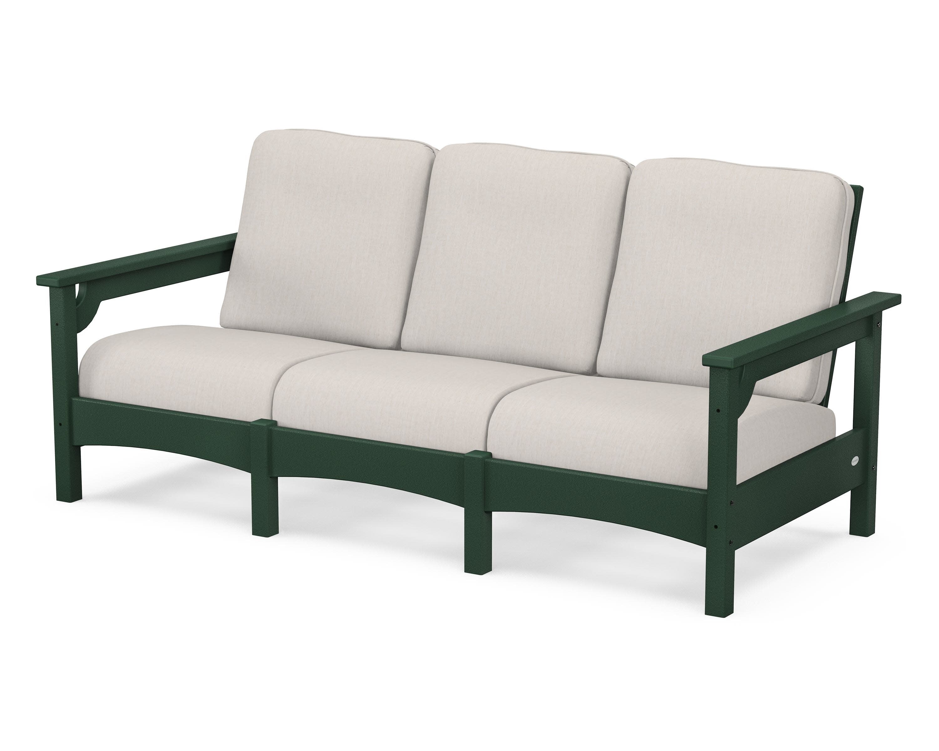 Club Sofa in Green / Cast Ash