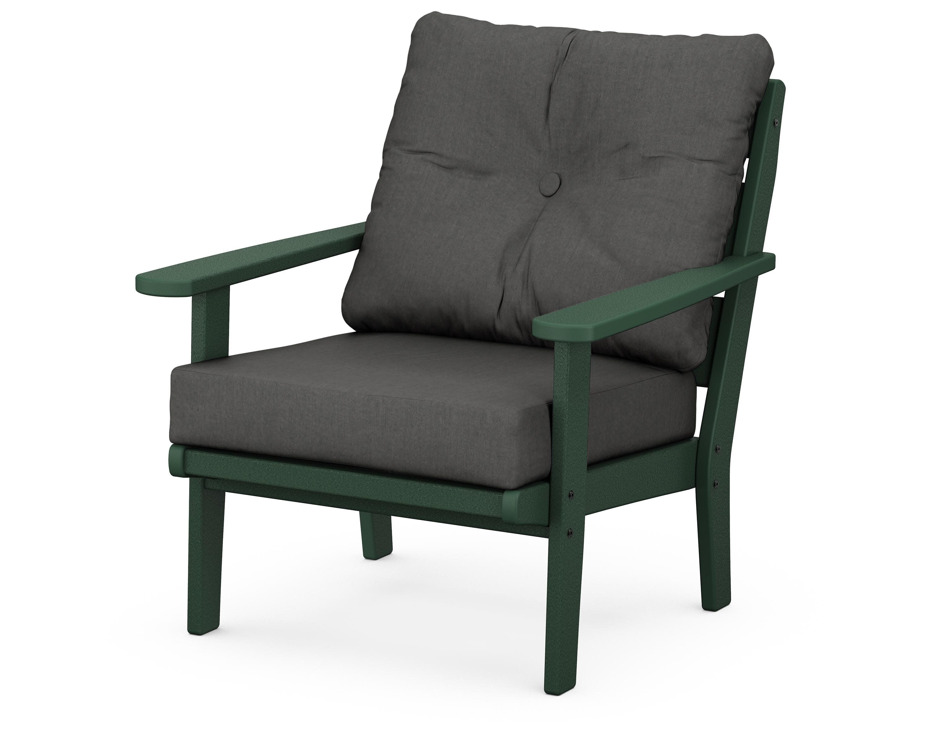 Lakeside Deep Seating Chair in Green / Spectrum Carbon