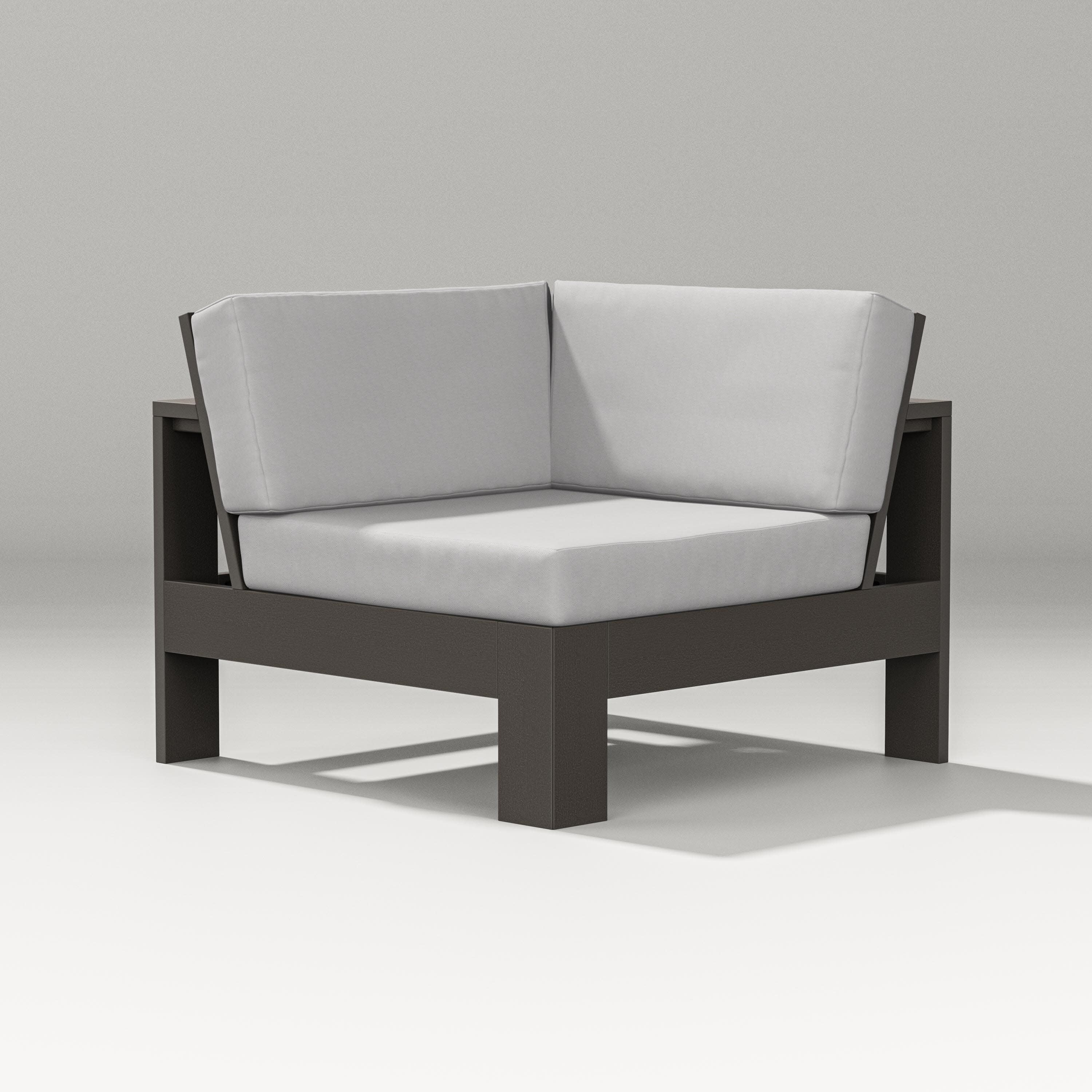 Latitude Modular Corner Chair in Vintage Coffee / Diamond in the Rough