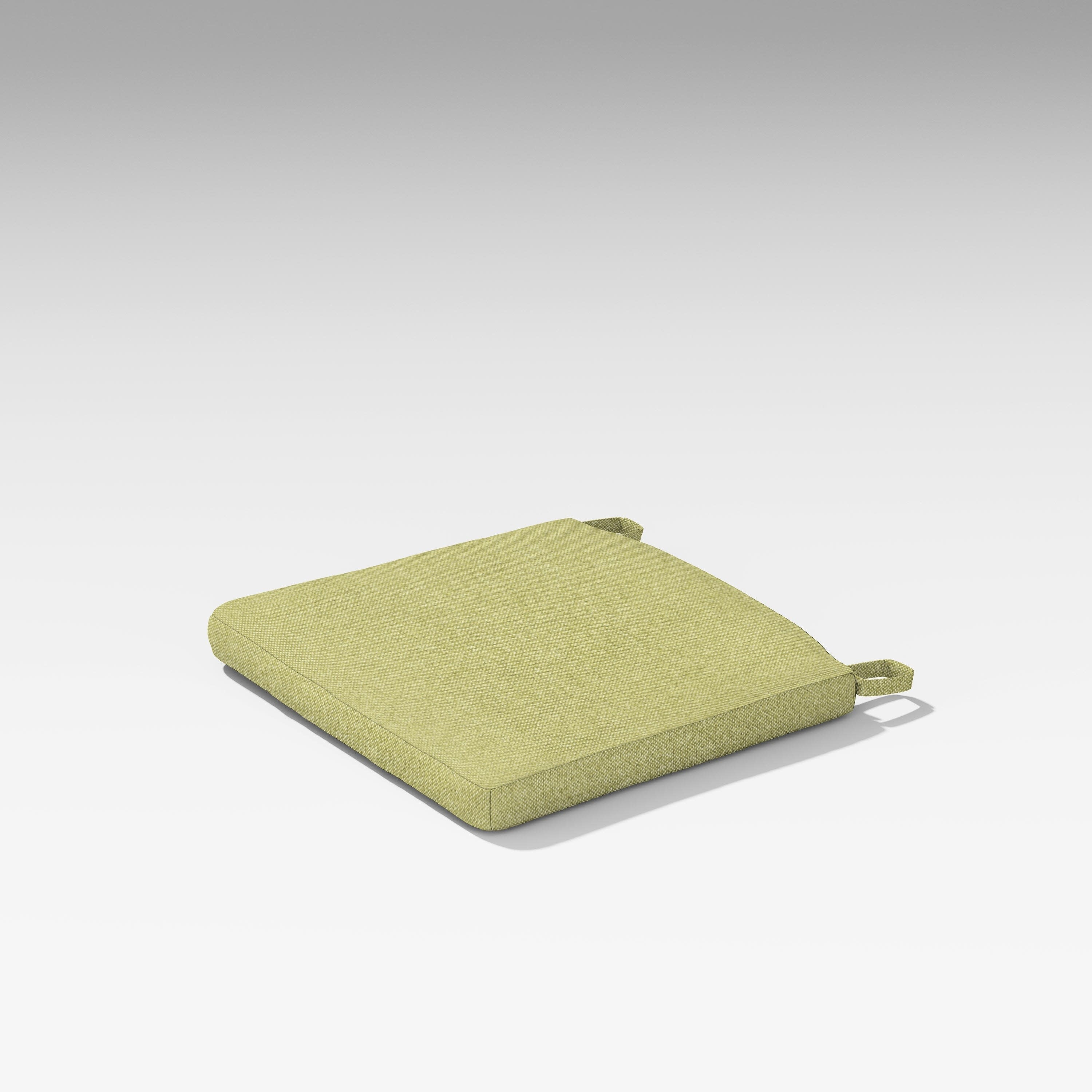 Estate Dining Seat Pad in Chartreuse Boucle