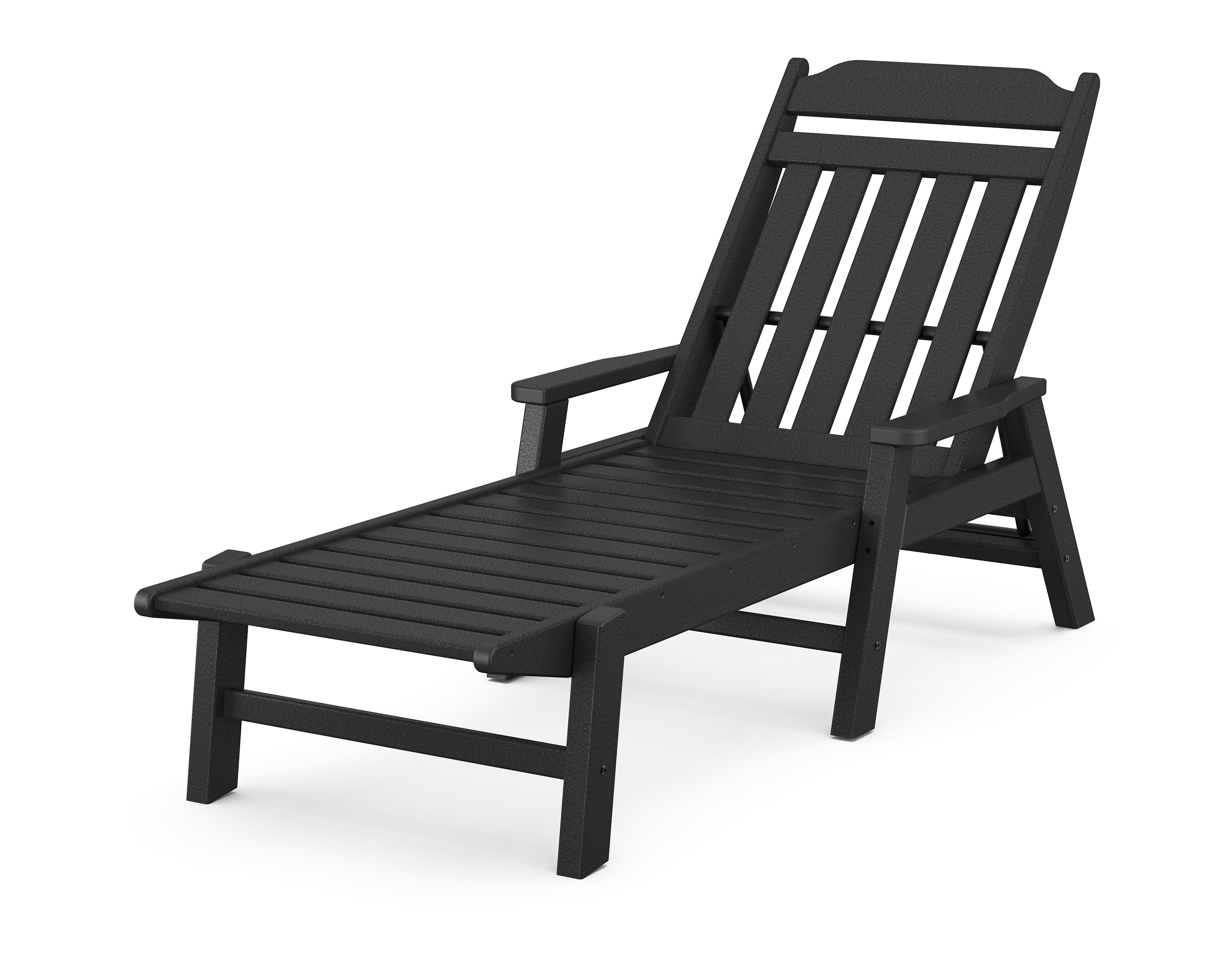 Cottage Chaise with Arms in Black