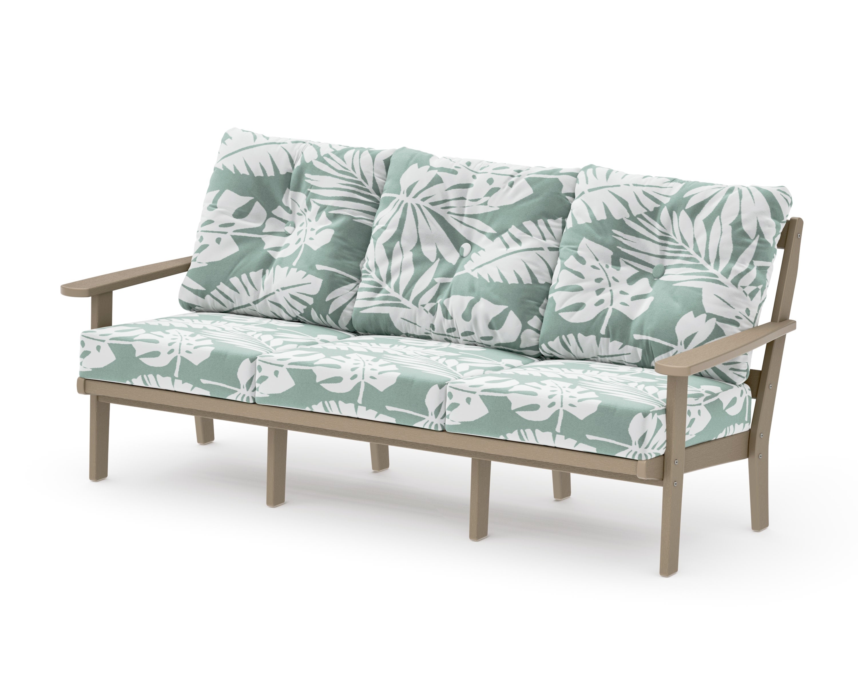 Mission Deep Seating Sofa in Vintage Sahara / Leaf Glacier Spa