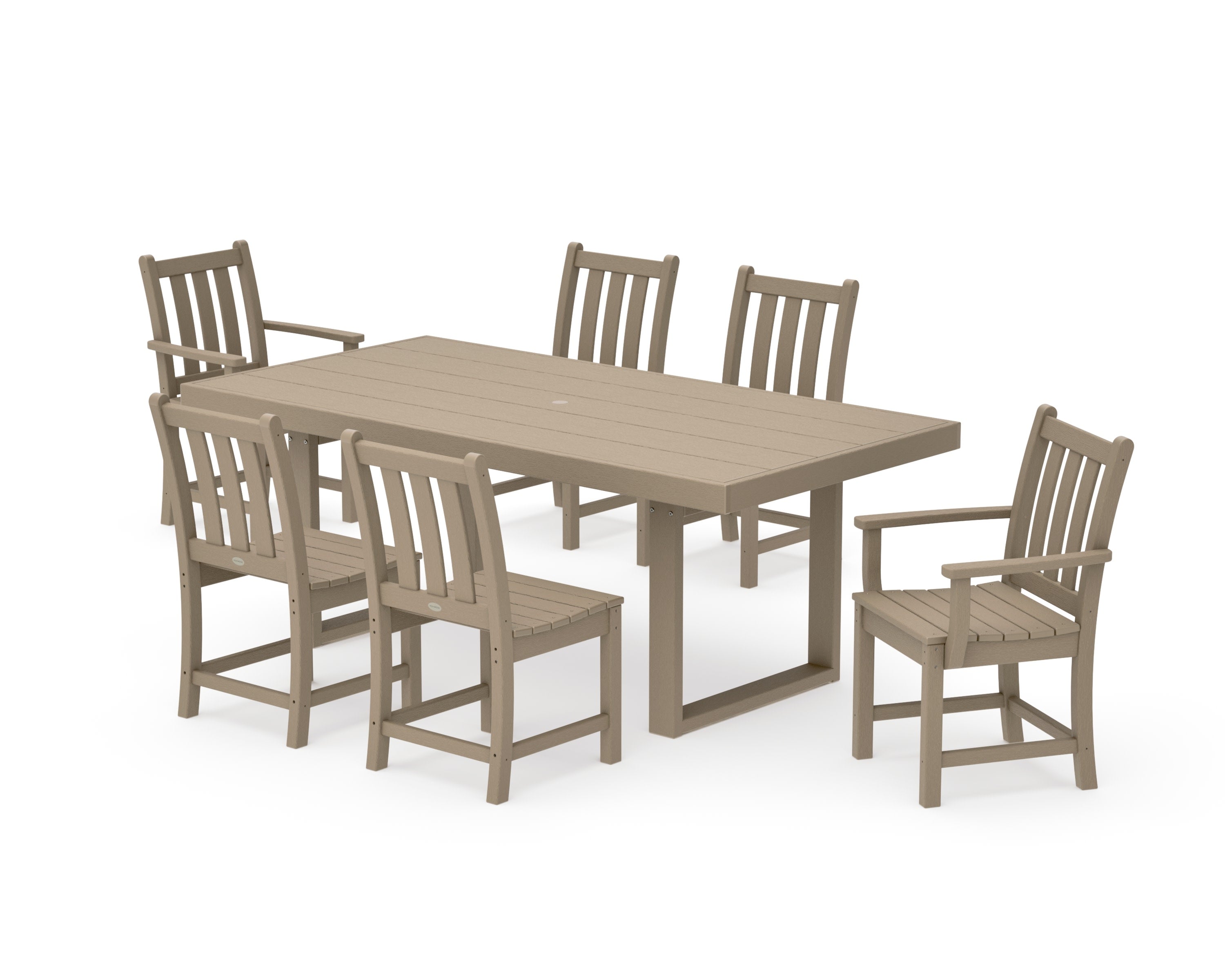 Traditional Garden 7-Piece Dining Set in Vintage Sahara
