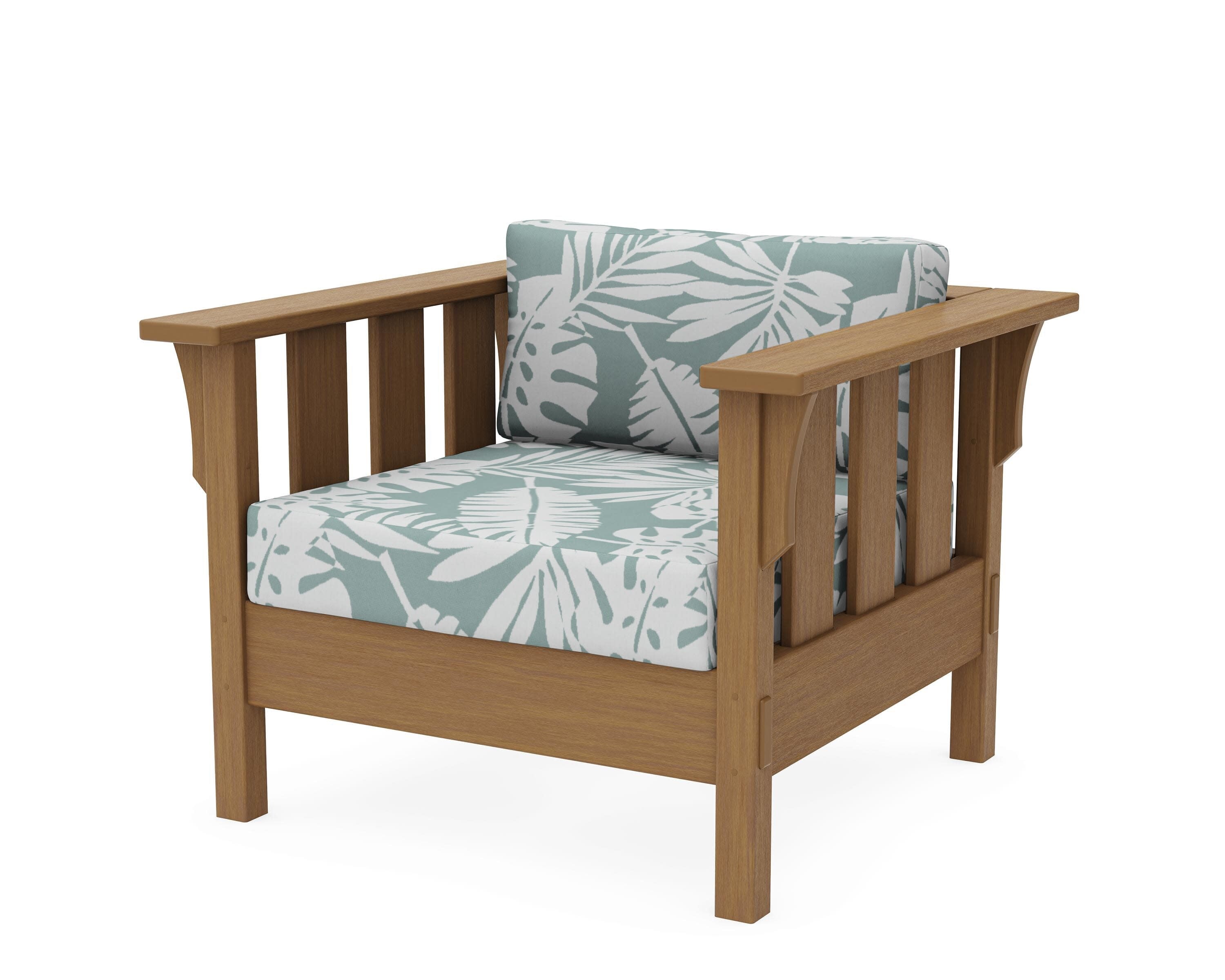 Acadia Deep Seating Chair in Natural / Leaf Glacier Spa