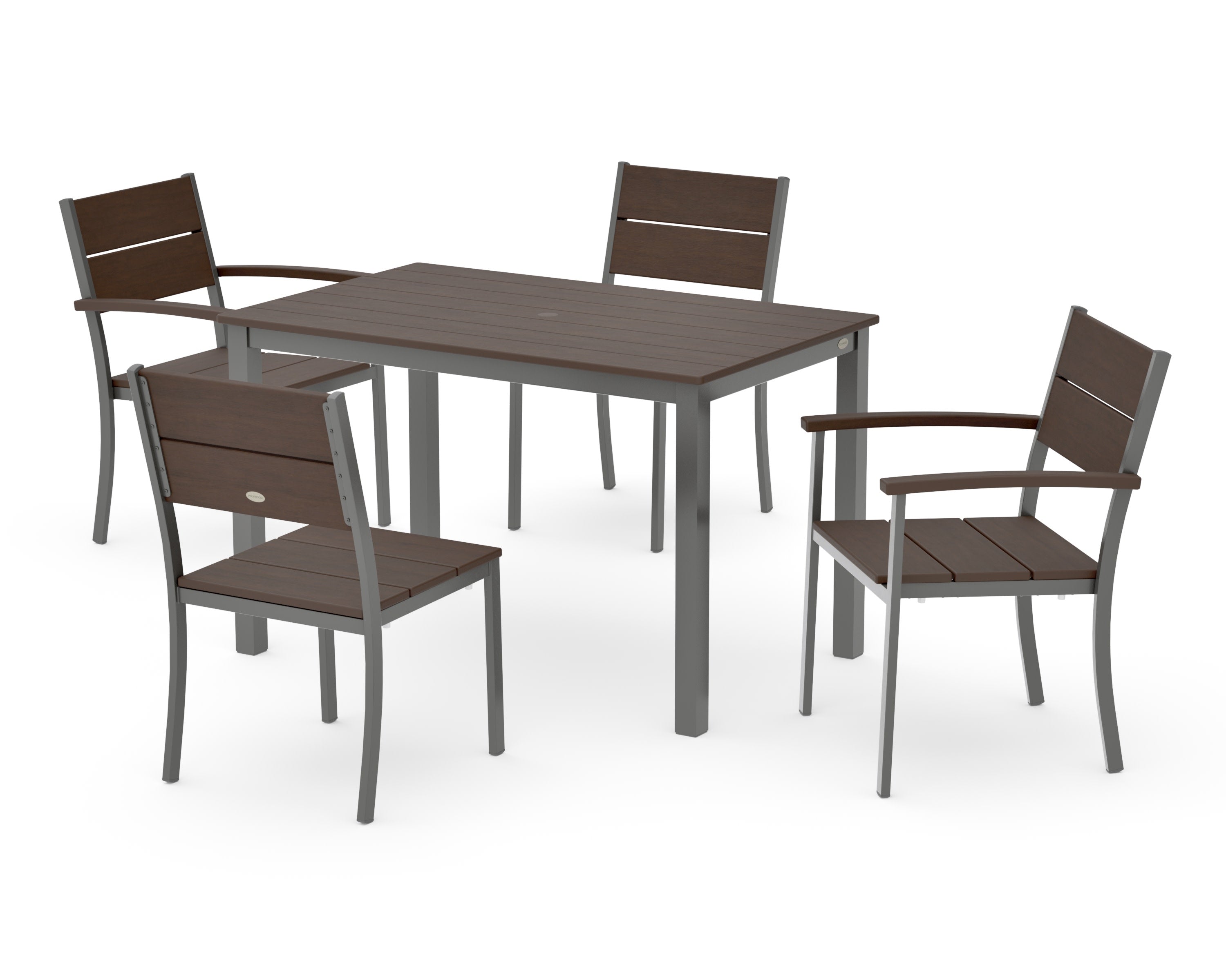 Main Street 5-Piece Dining Set in Charcoal / Kona